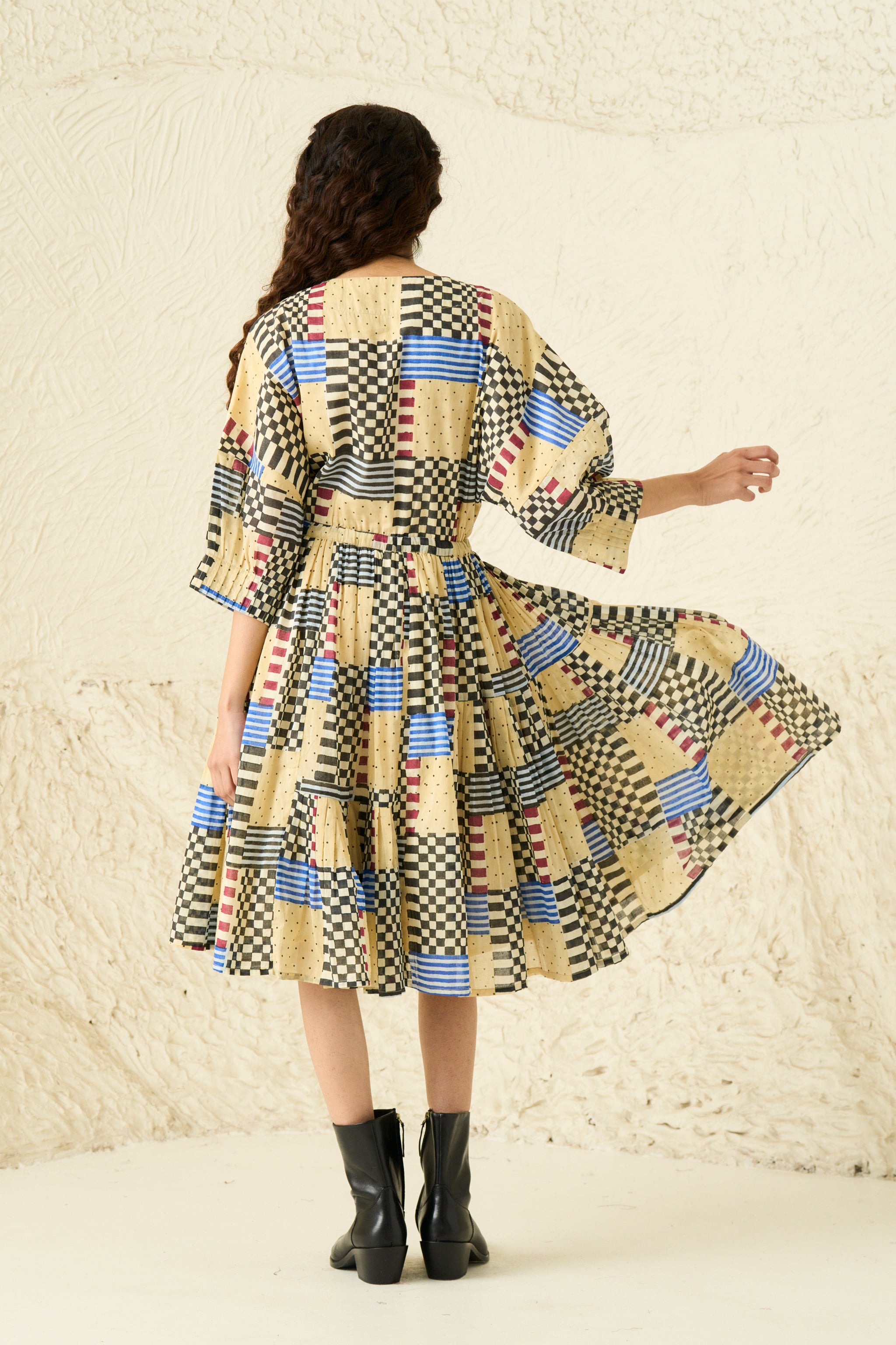 MOSSES DRESS | CHECKMATE SAND