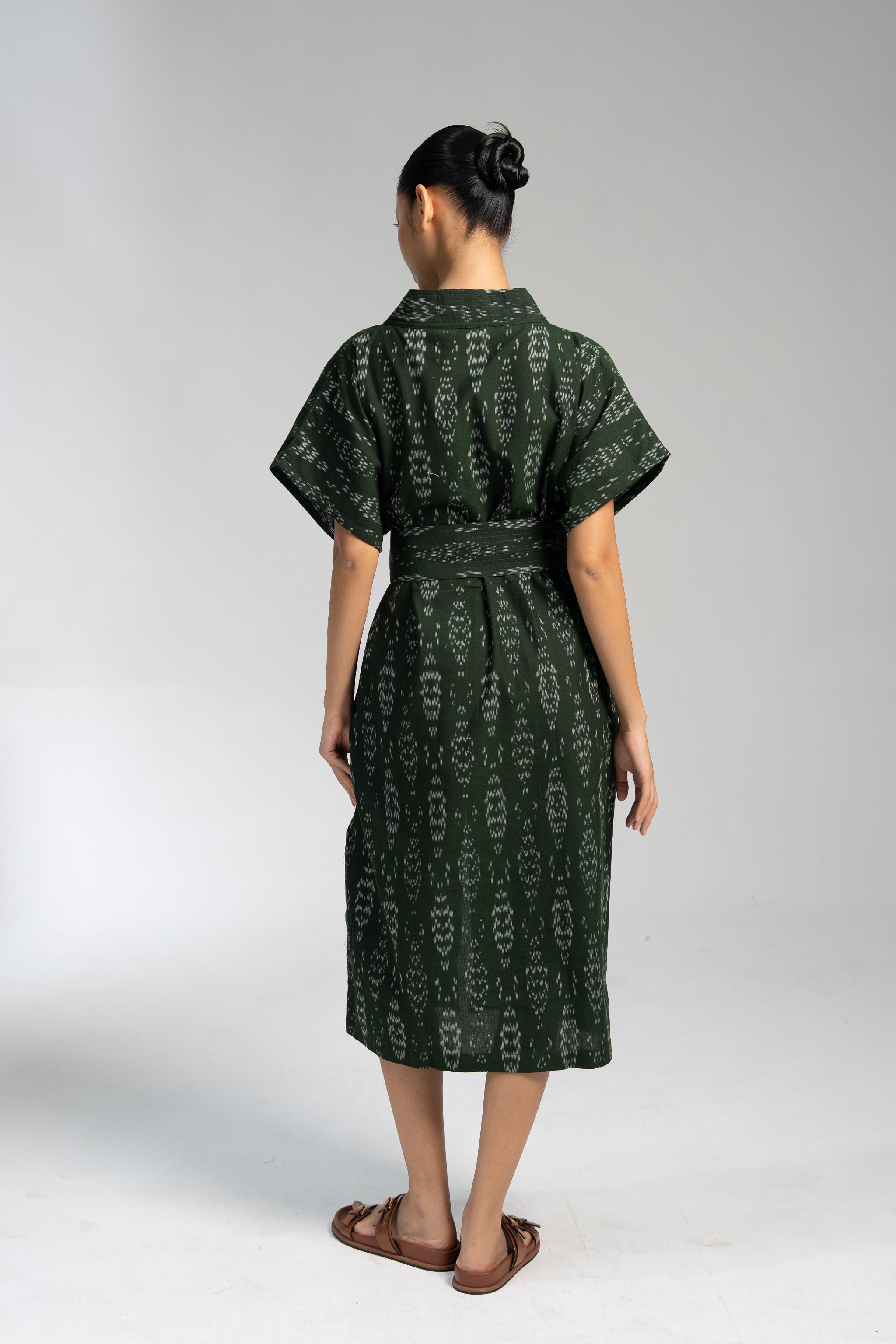 NAYA KAFTAN DRESS | FOREST IKAT