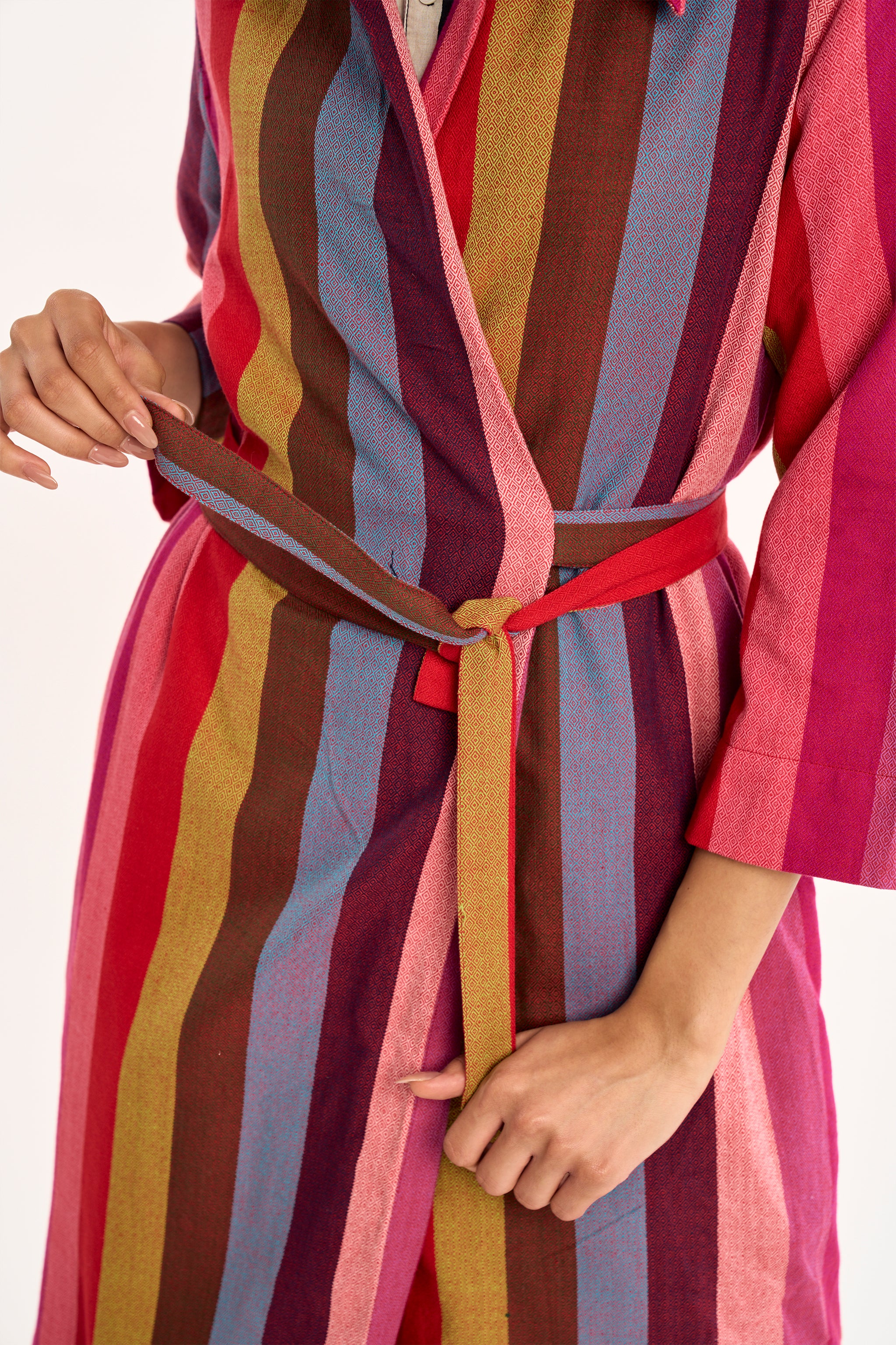 STELLA WRAP DRESS | MARGO	STRIPES