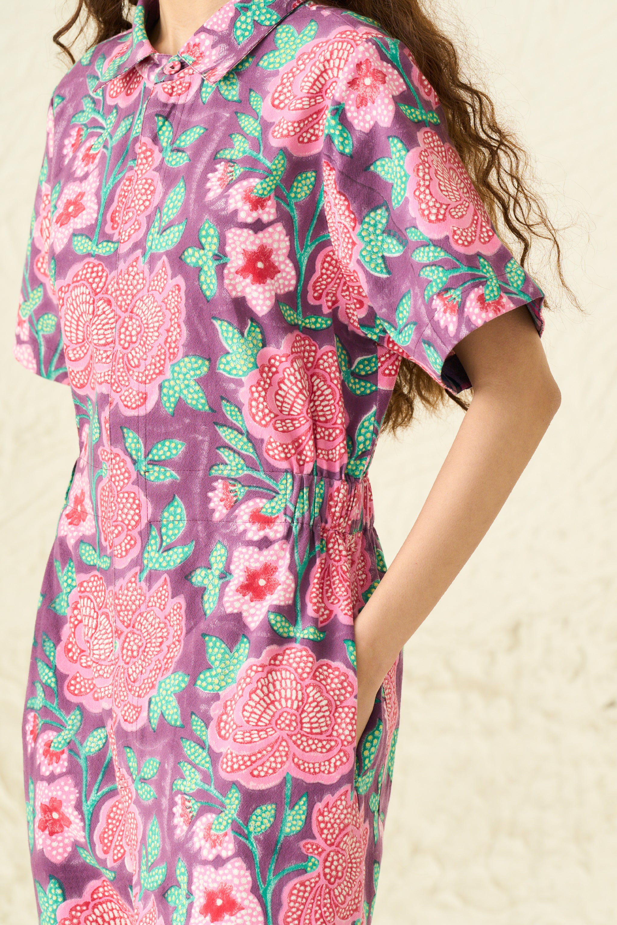 SKATER JUMPSUIT | ROSETTE PLUM