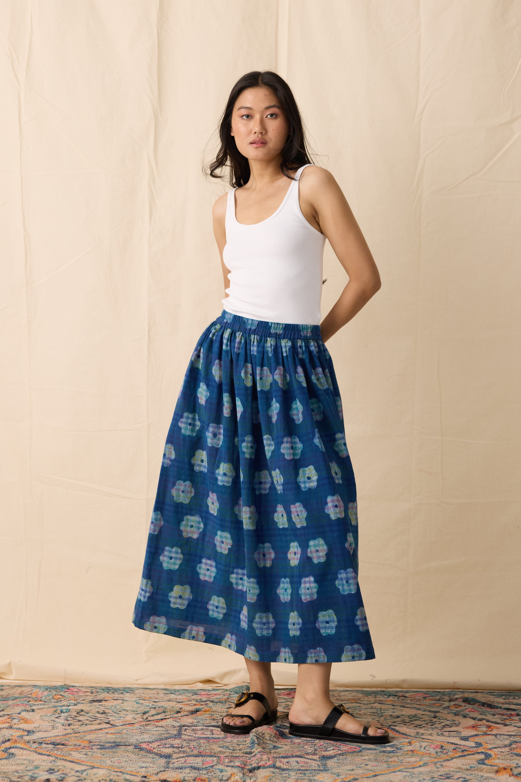 PICNIC SKIRT | INDIGO BLOOM