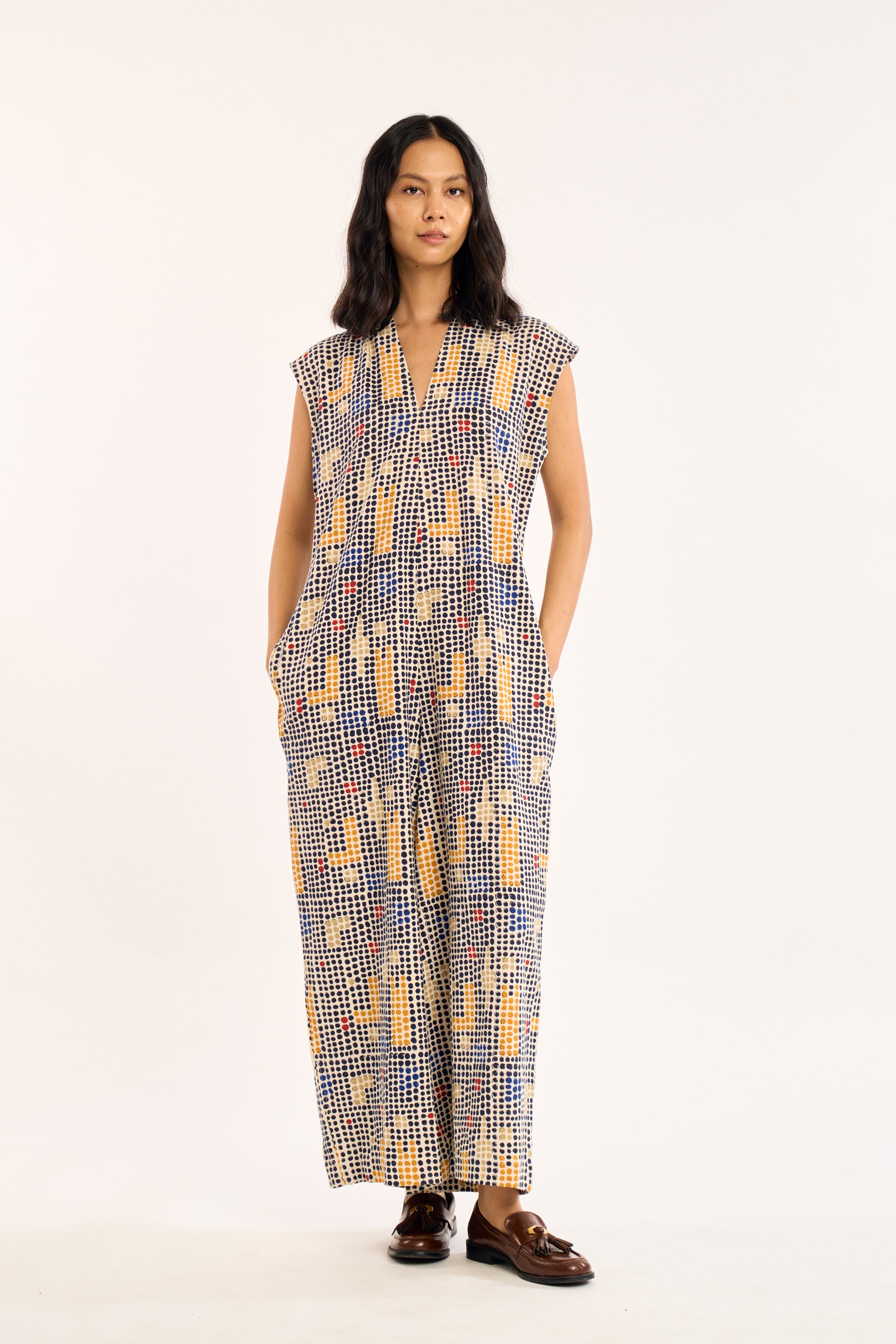 NINA JUMPSUIT | TIC TAC PRINT