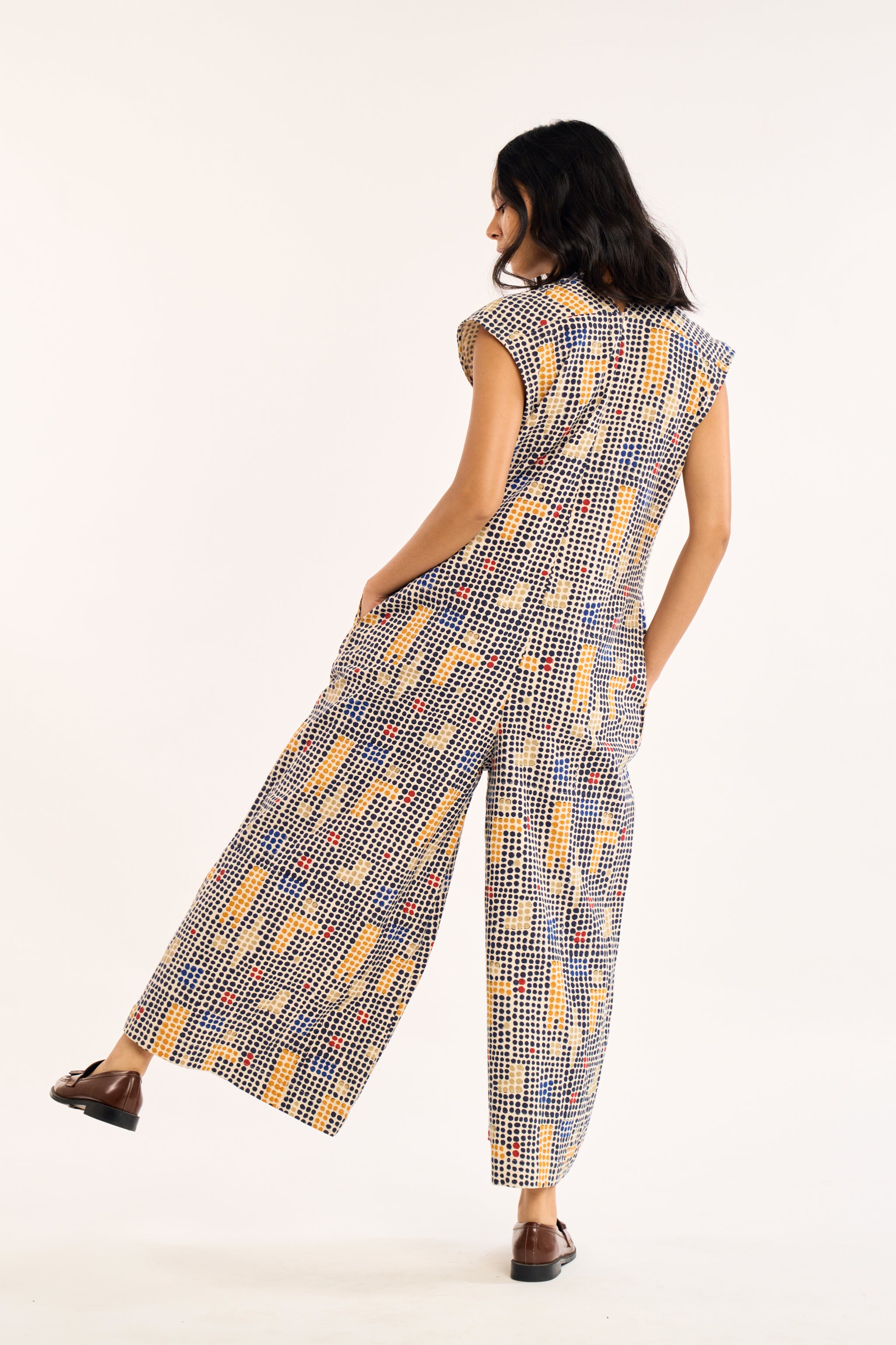 NINA JUMPSUIT | TIC TAC PRINT