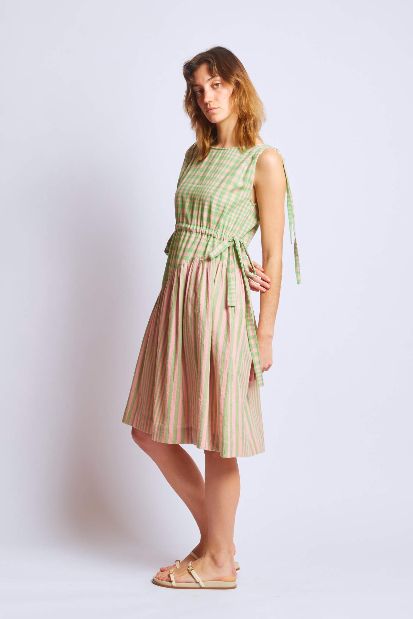 ATHENA DRESS | HUDSON STRIPE X CHEX