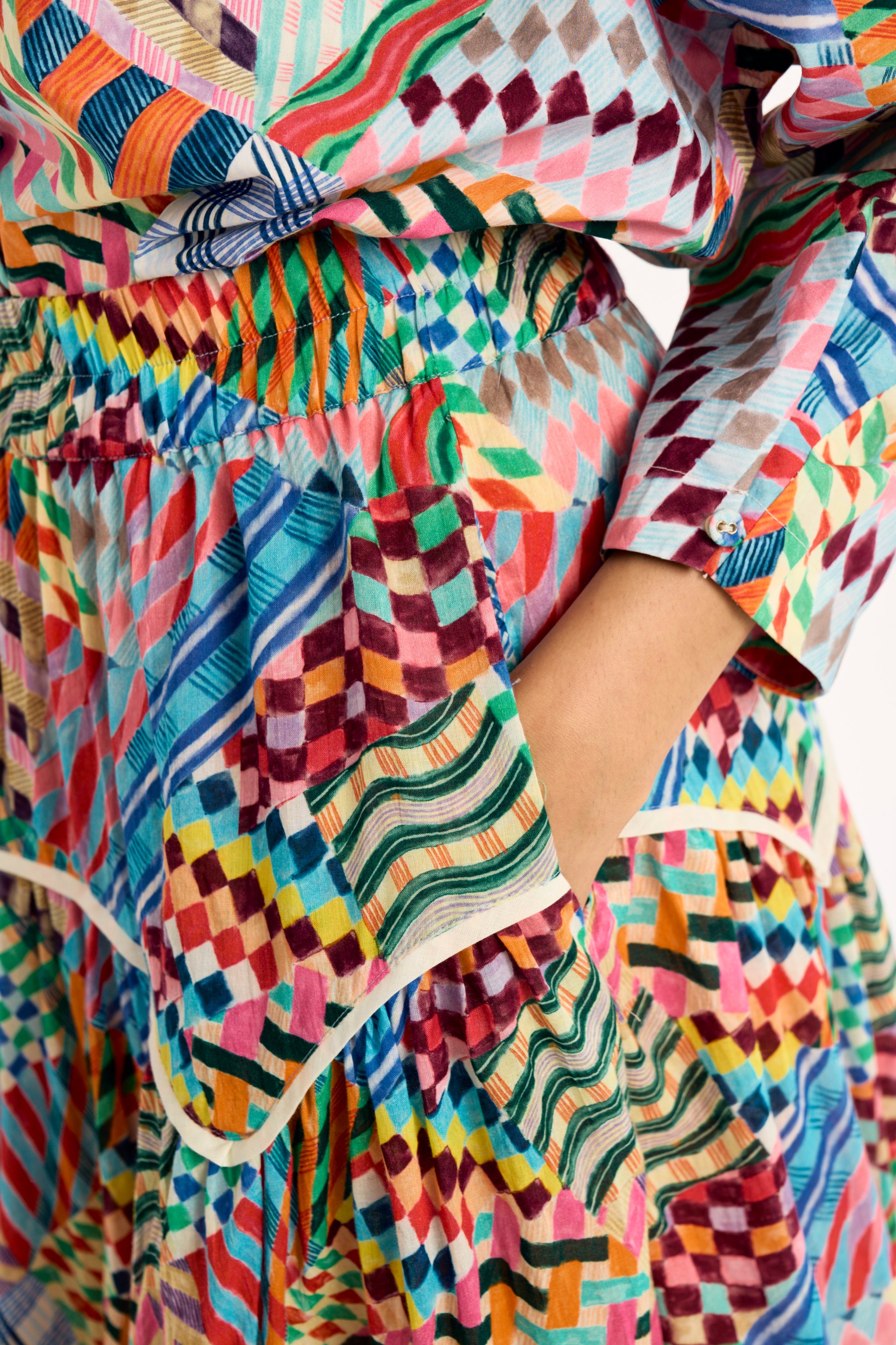 MOSS SKIRT | PATCHWORK PRINT