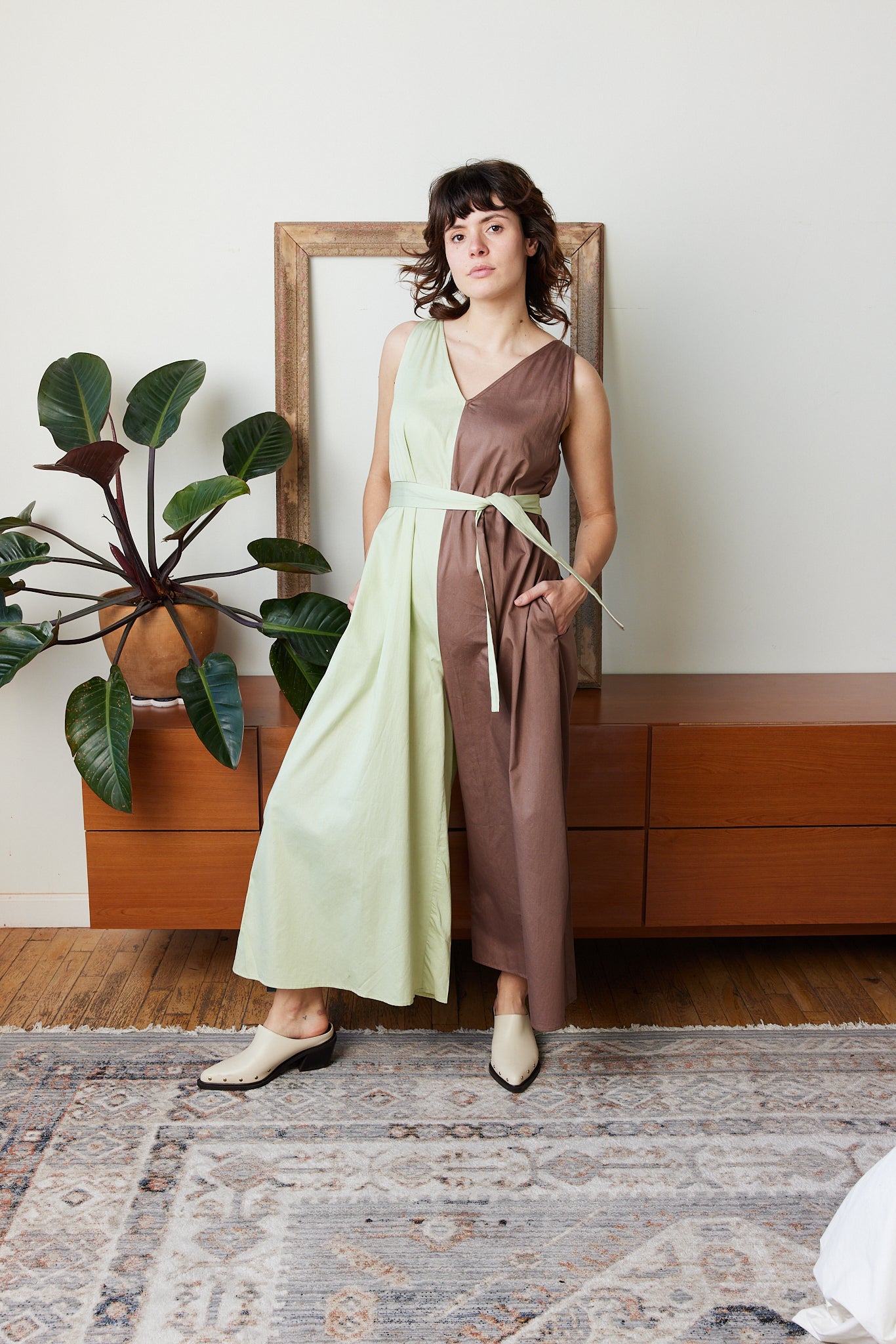 ADELE JUMPSUIT |  FRESH GREEN X KHAKI