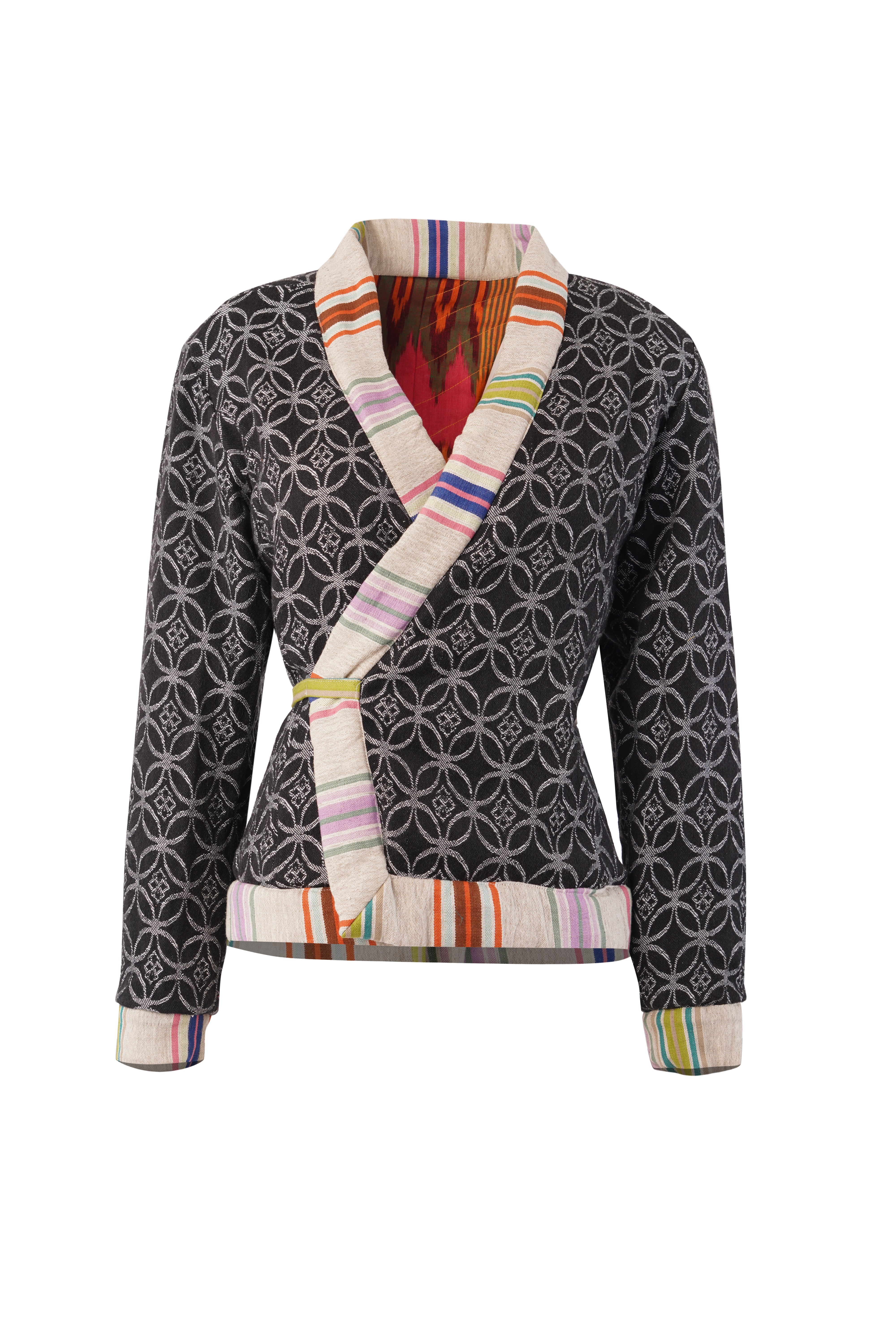 MIRAGE JACKET | MYSTIC IKAT X NOIR BLOSSOM