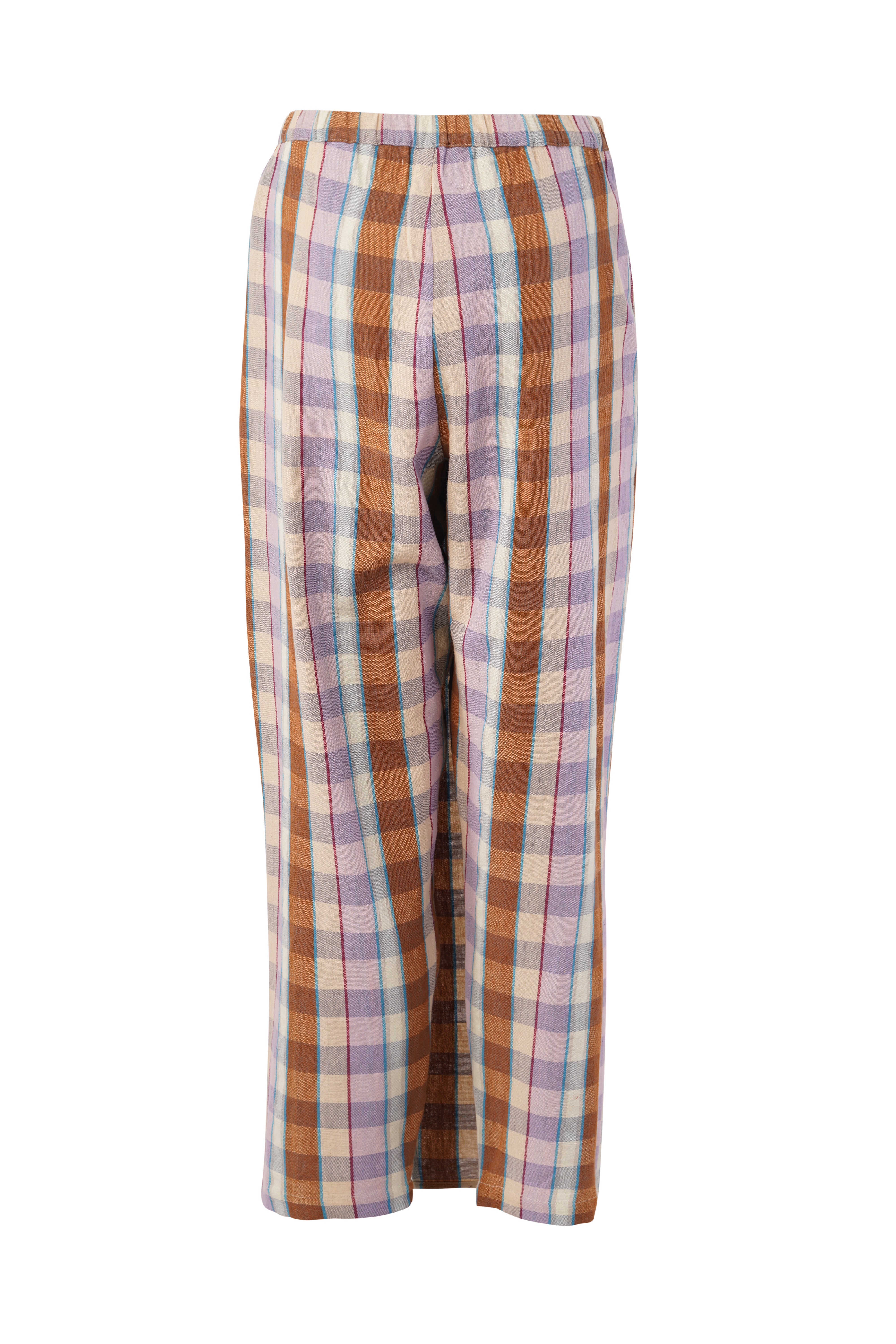 HALF WRAP PANT | CHESTNUT CHEX