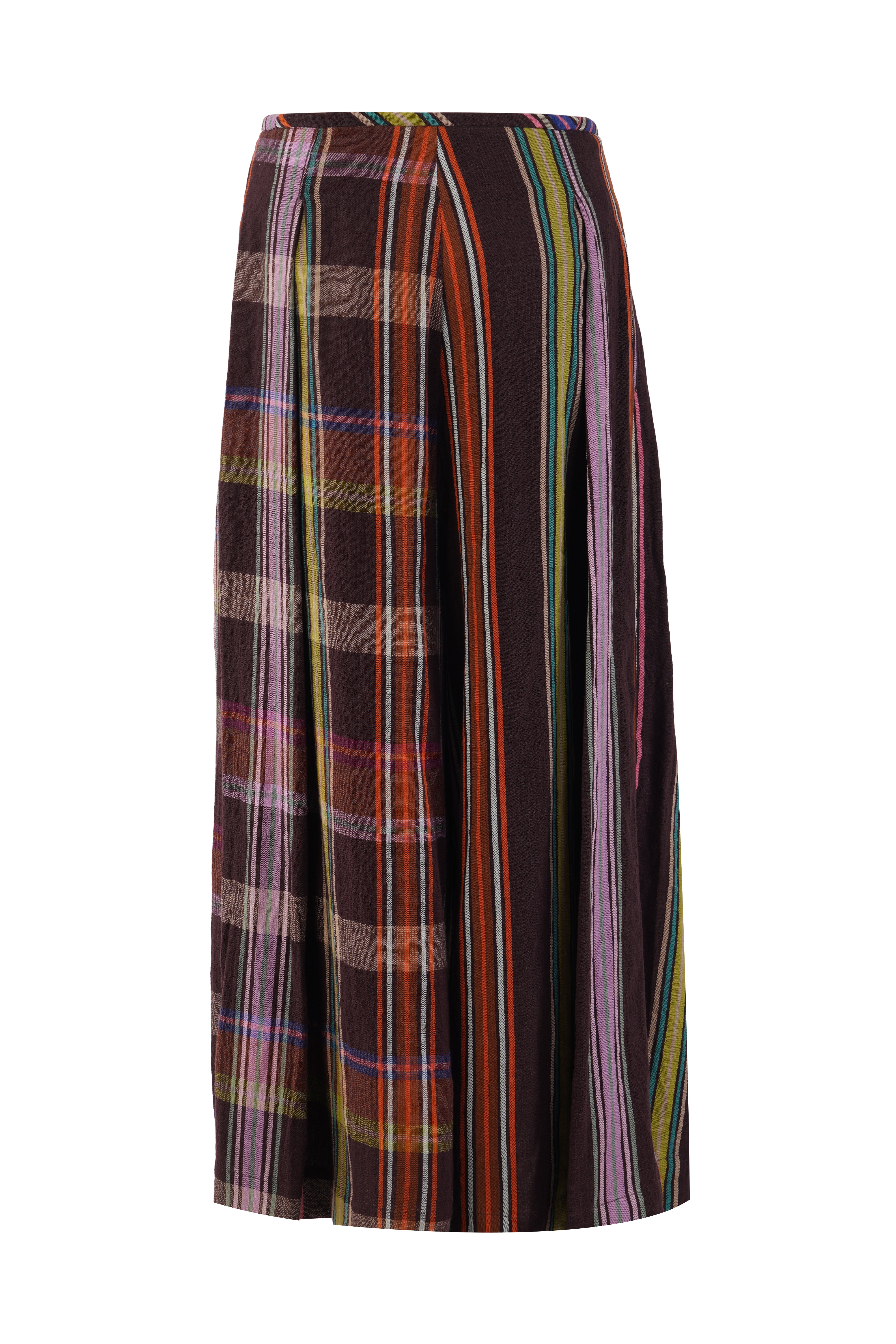 FRIDA PANTS | MOCHA CHEX X STRIPES