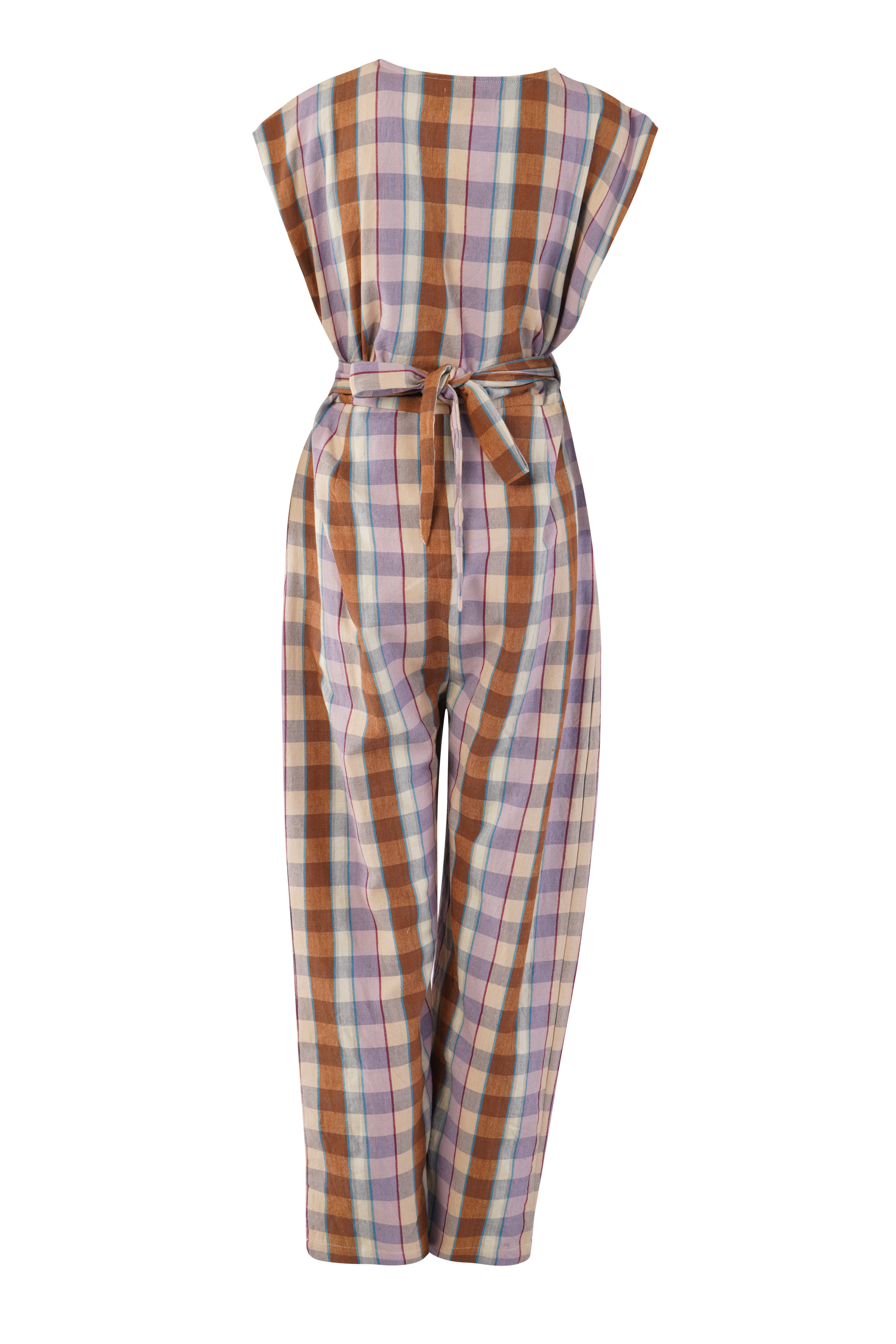 VENUS WRAP JUMPER | CHESTNUT CHEX