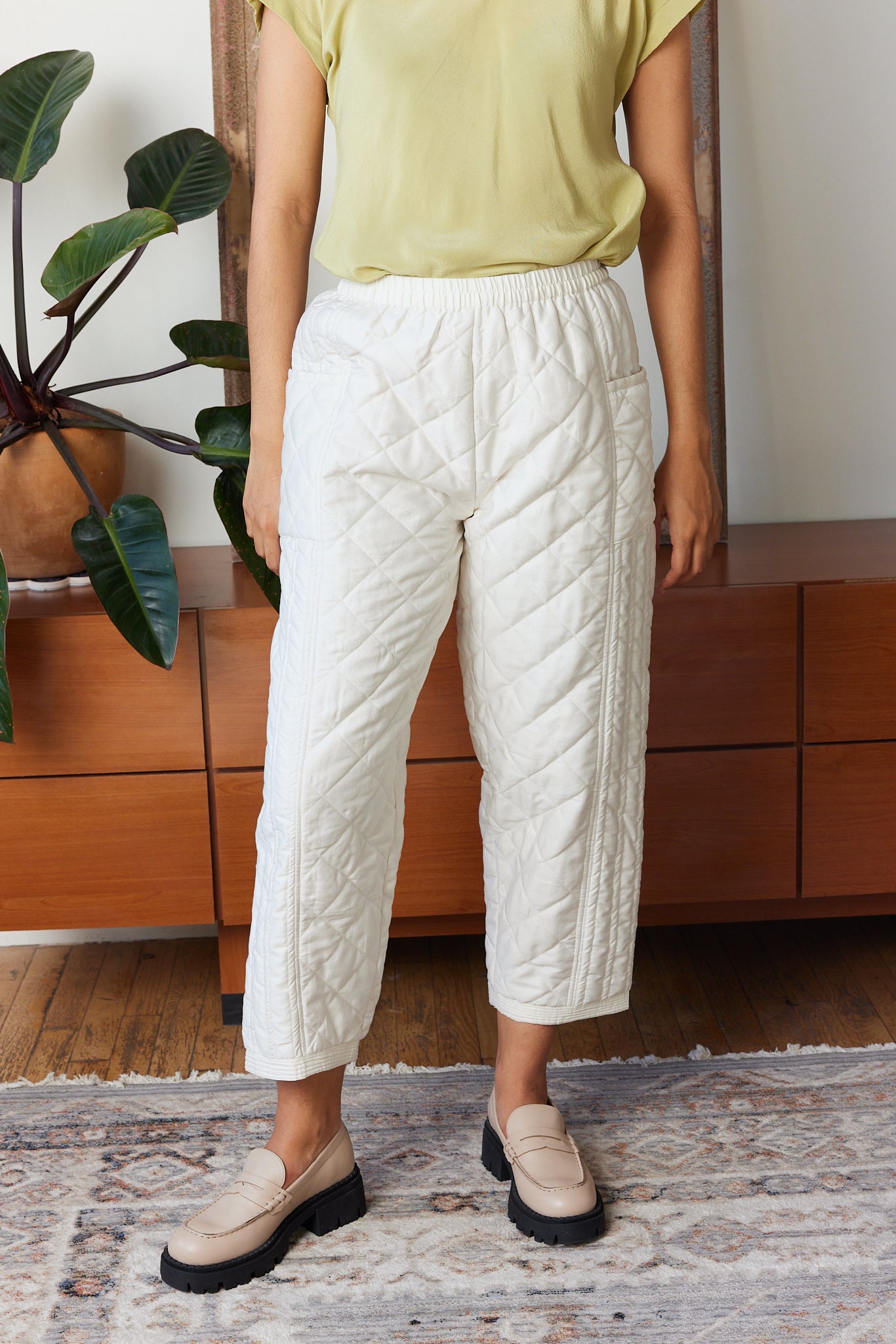 EMMA PANTS | IVORY QUILTED