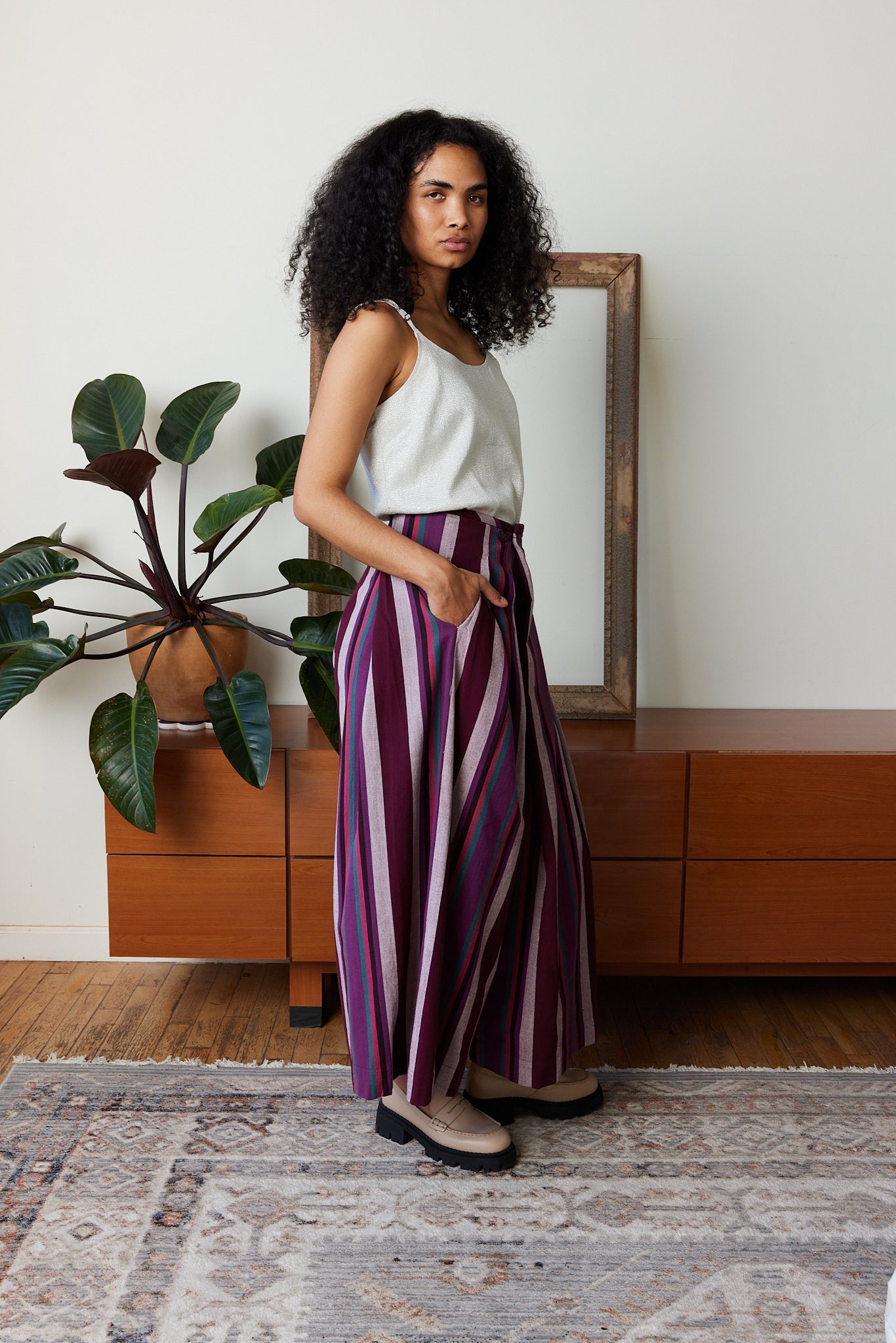 FRIDA PANT | LAVENDER FEILD STRIPE