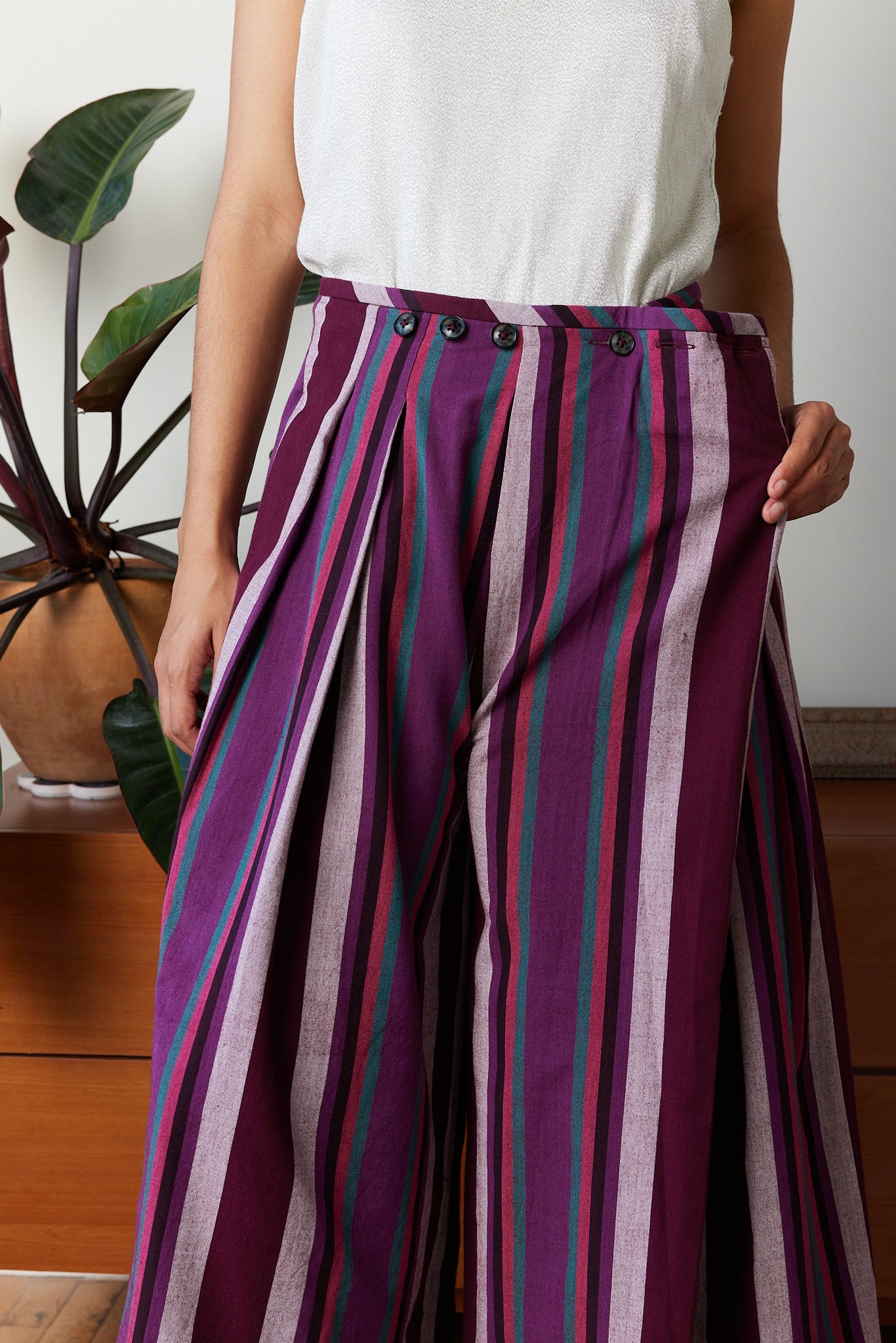 FRIDA PANT | LAVENDER FEILD STRIPE