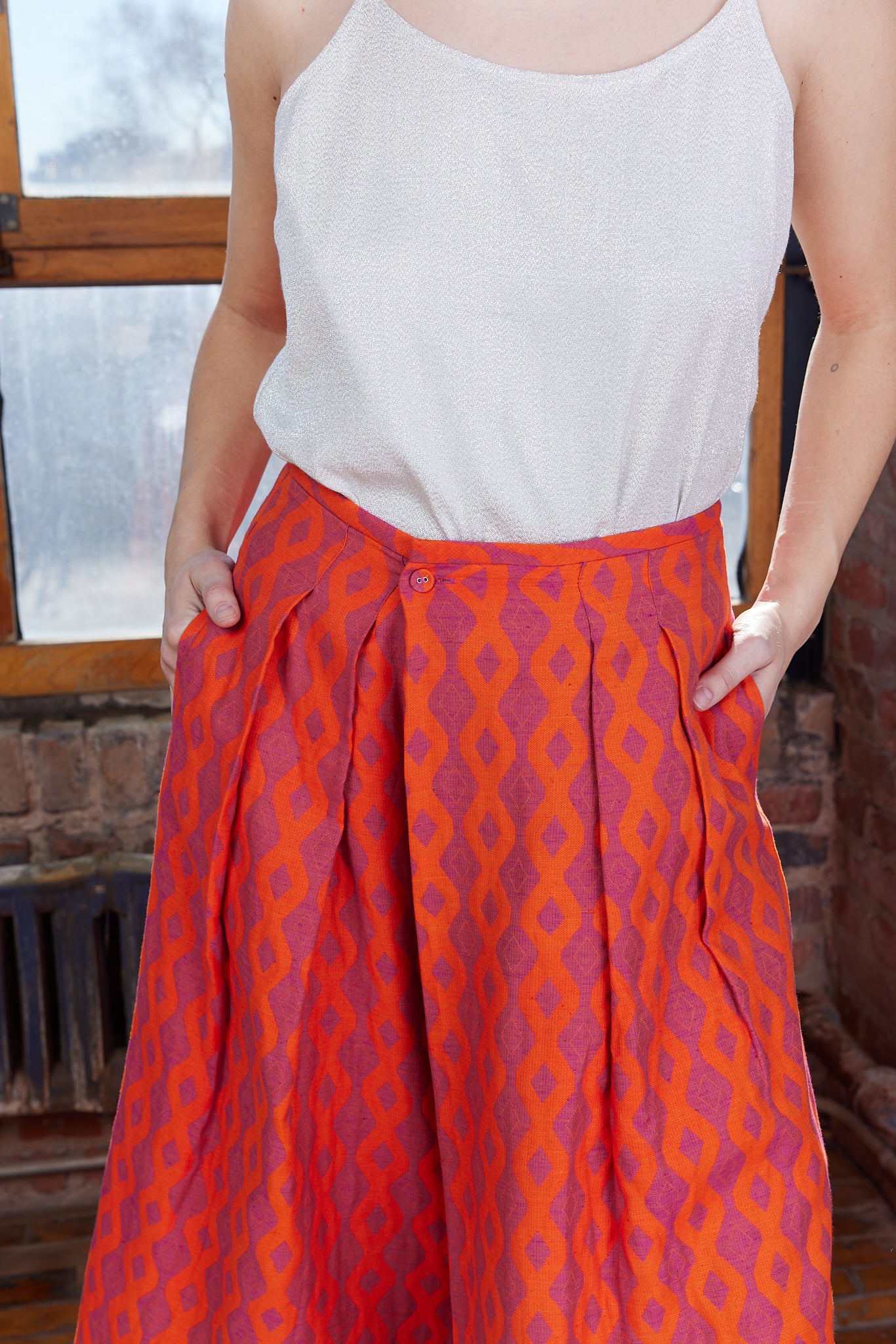 FRIDA PANT | SORBET JACQUARED