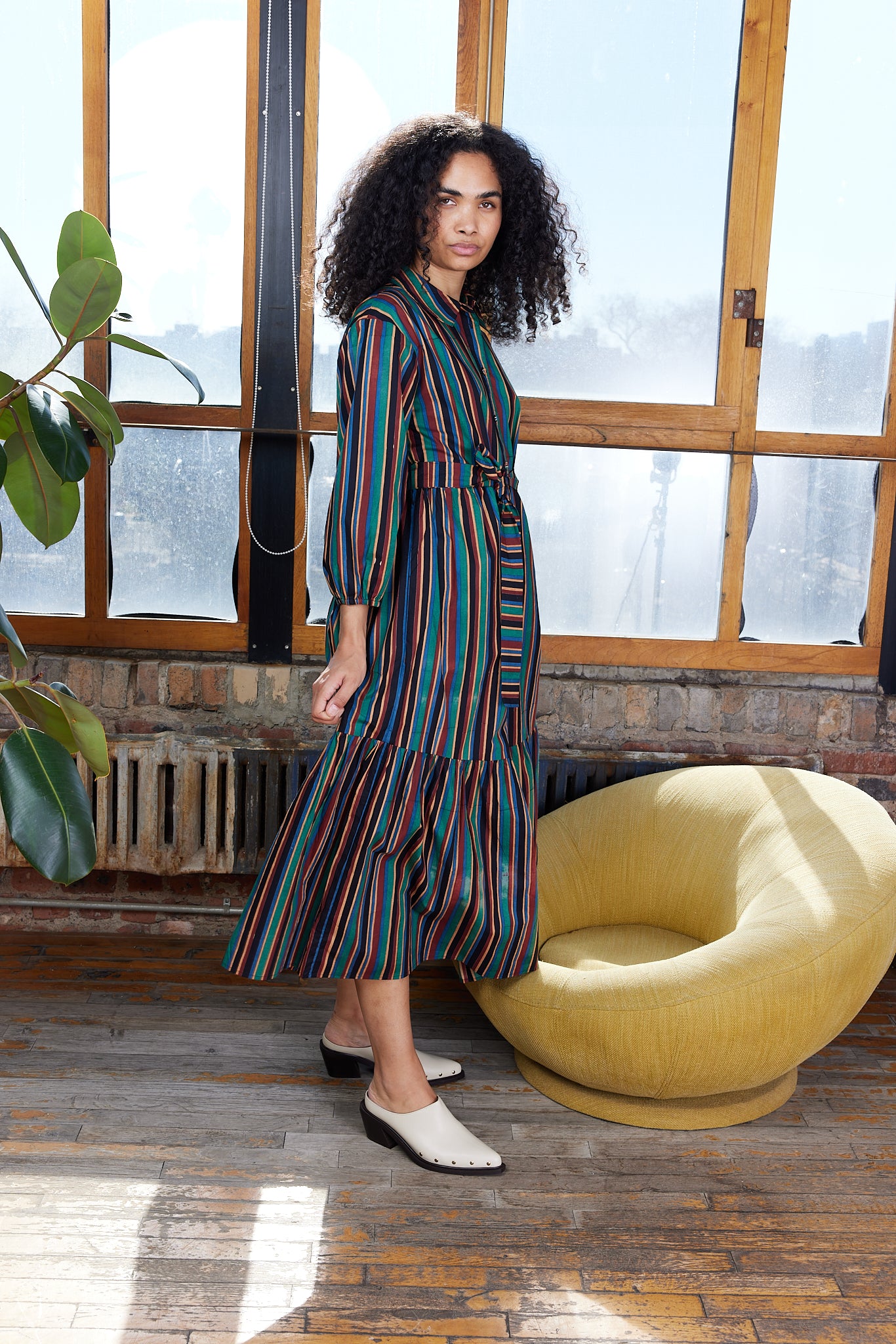 LAURIE DRESS | VERDE STRIPE