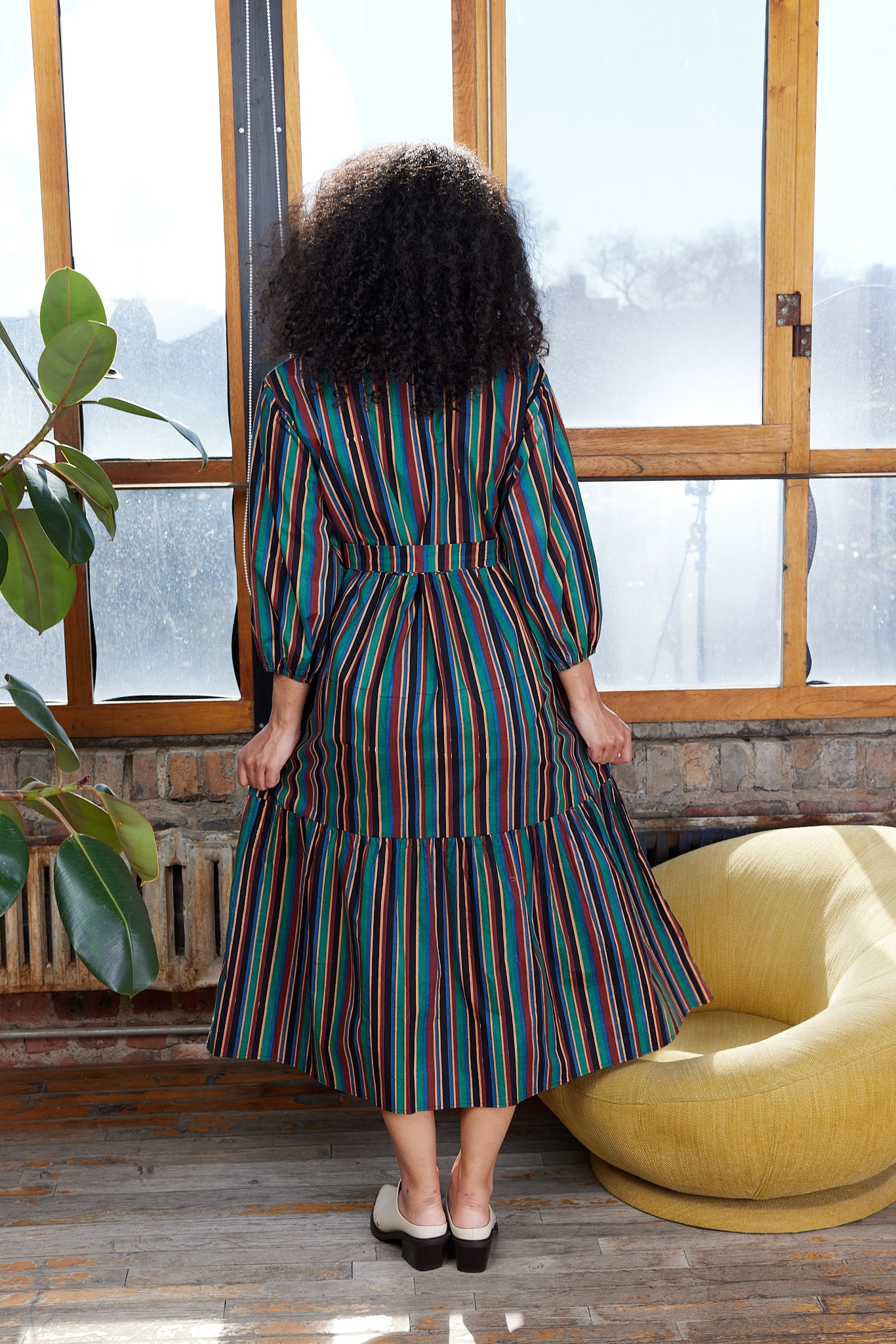 LAURIE DRESS | VERDE STRIPE