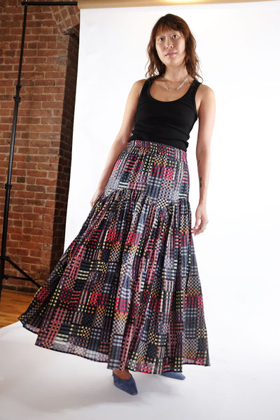 【送料無料ライン/39ショップ】 Skirt Leila Buy | Sheth Rujuta – Bottoms Print Rubix Night スカート