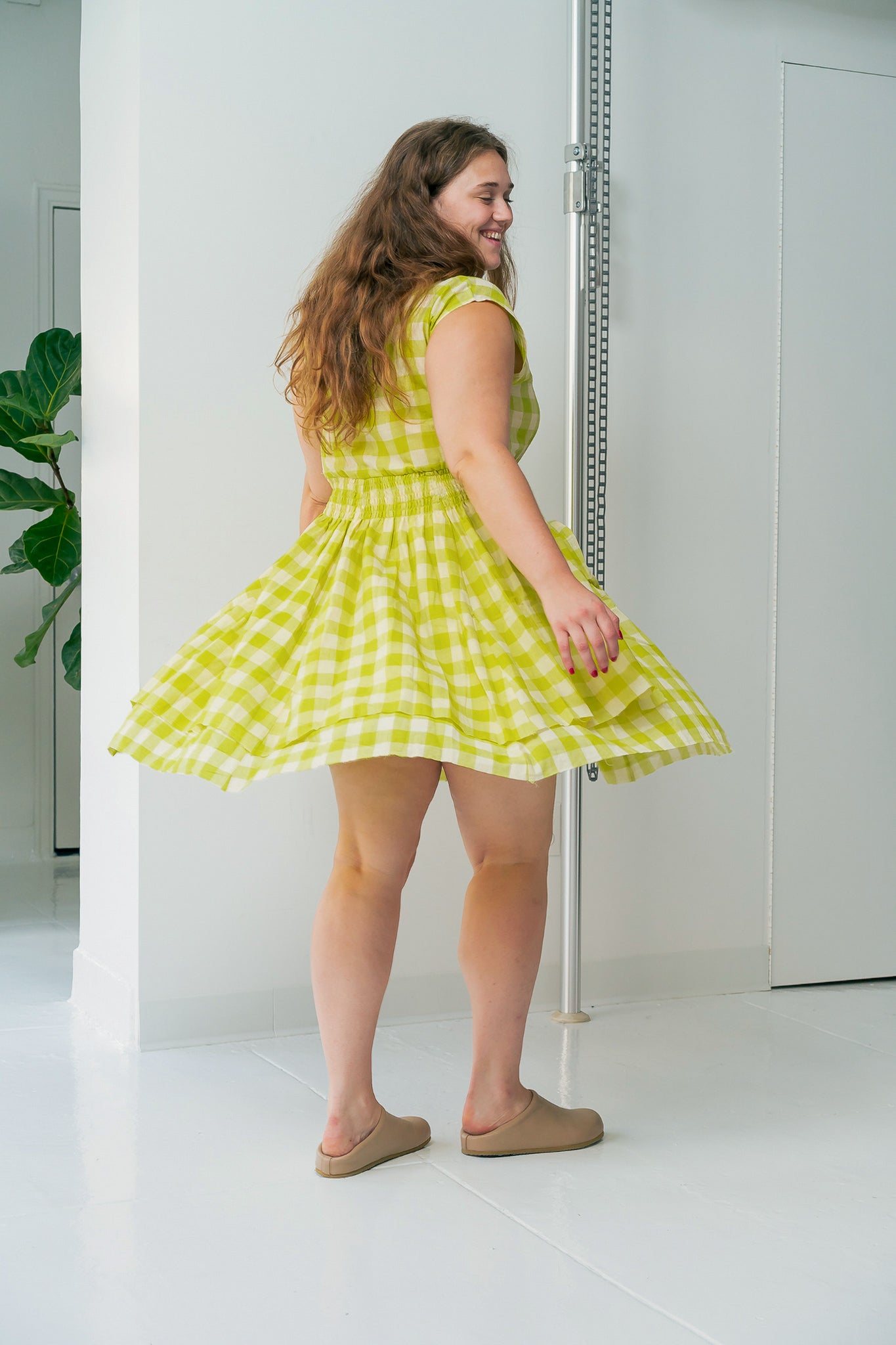 Lizzy Dress | Limeade Chex