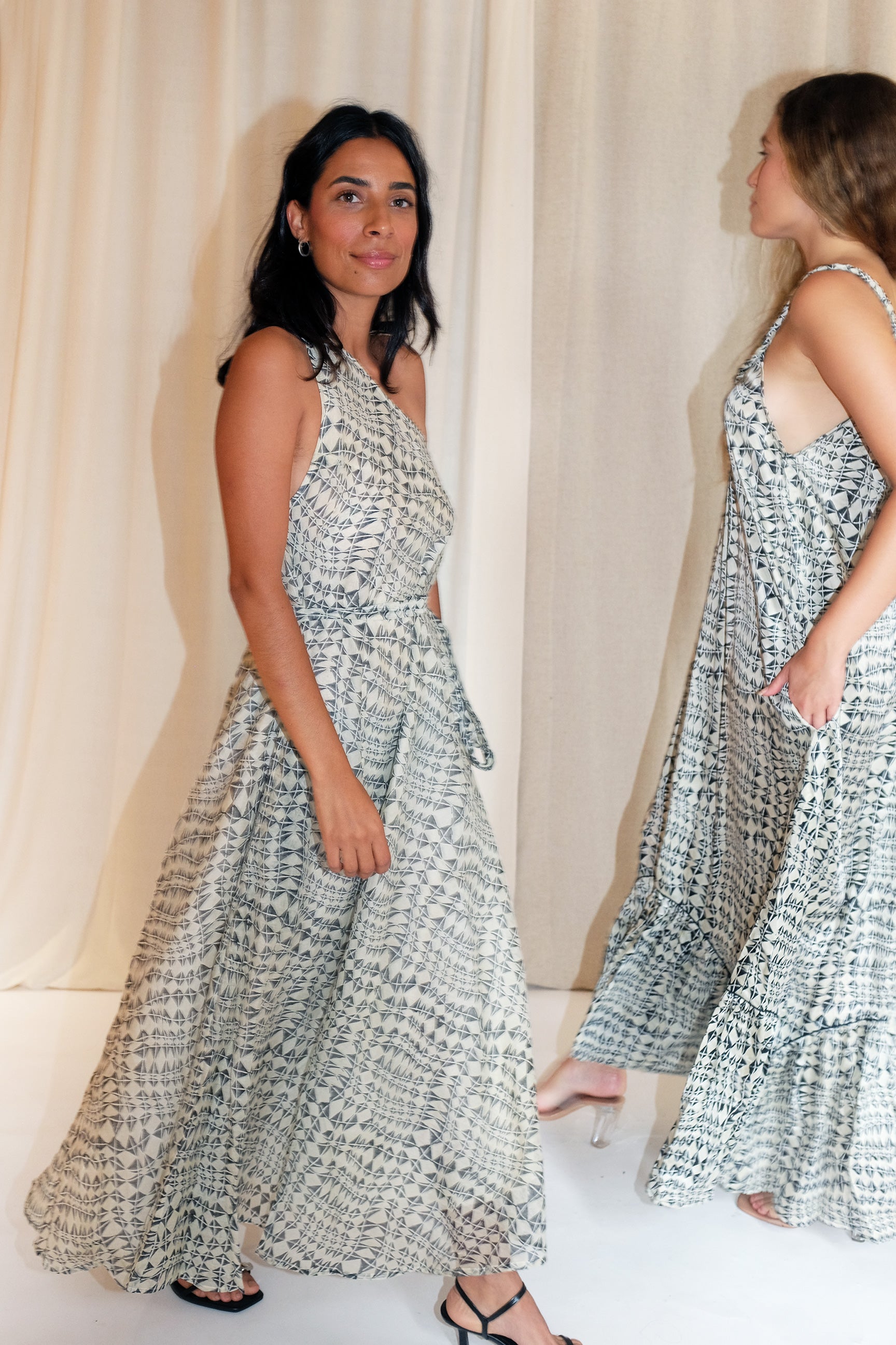 ANA DRESS | ILLUSION BLOCK PRINT