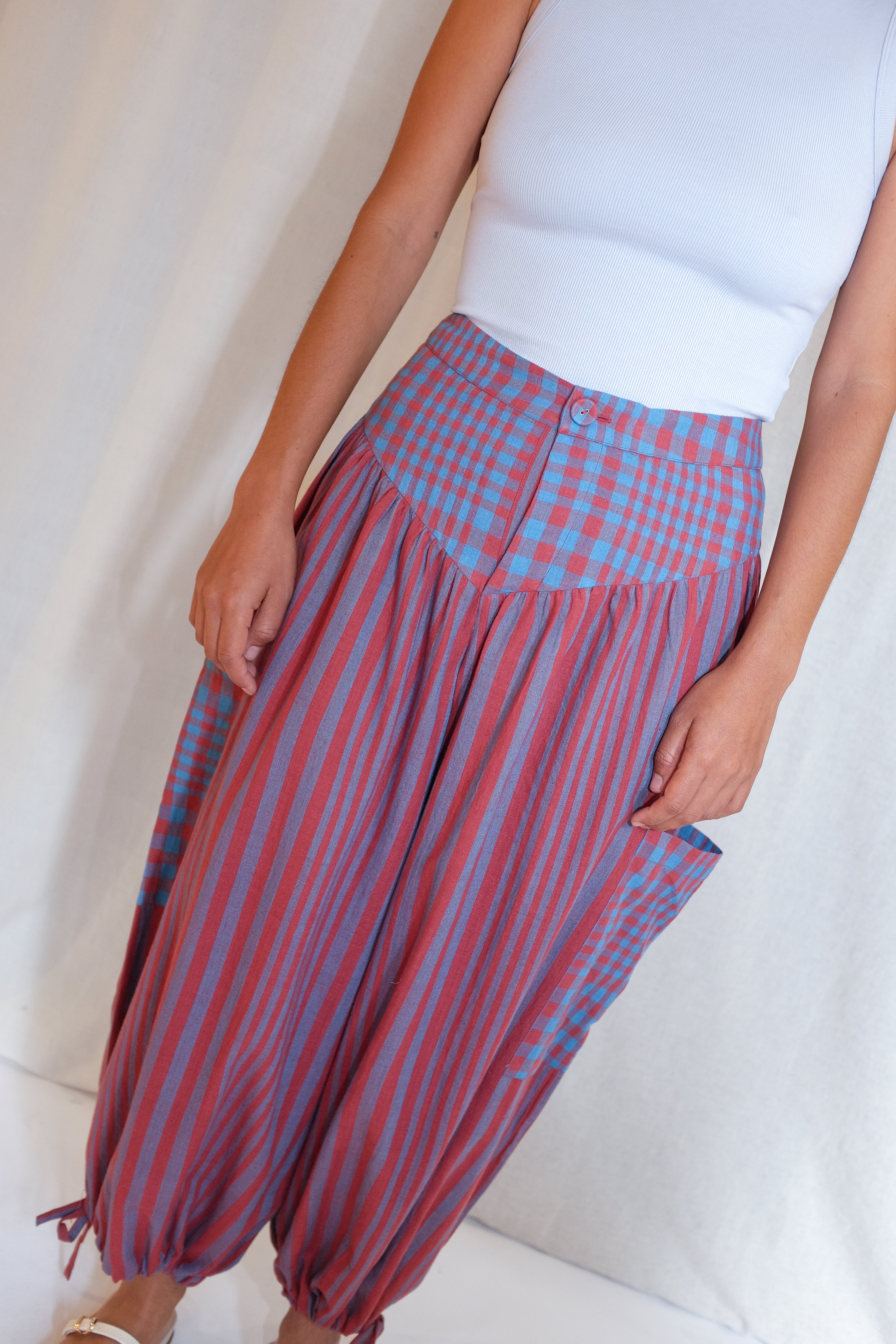 VERA PANTS | BEACON STRIPE X CHEX