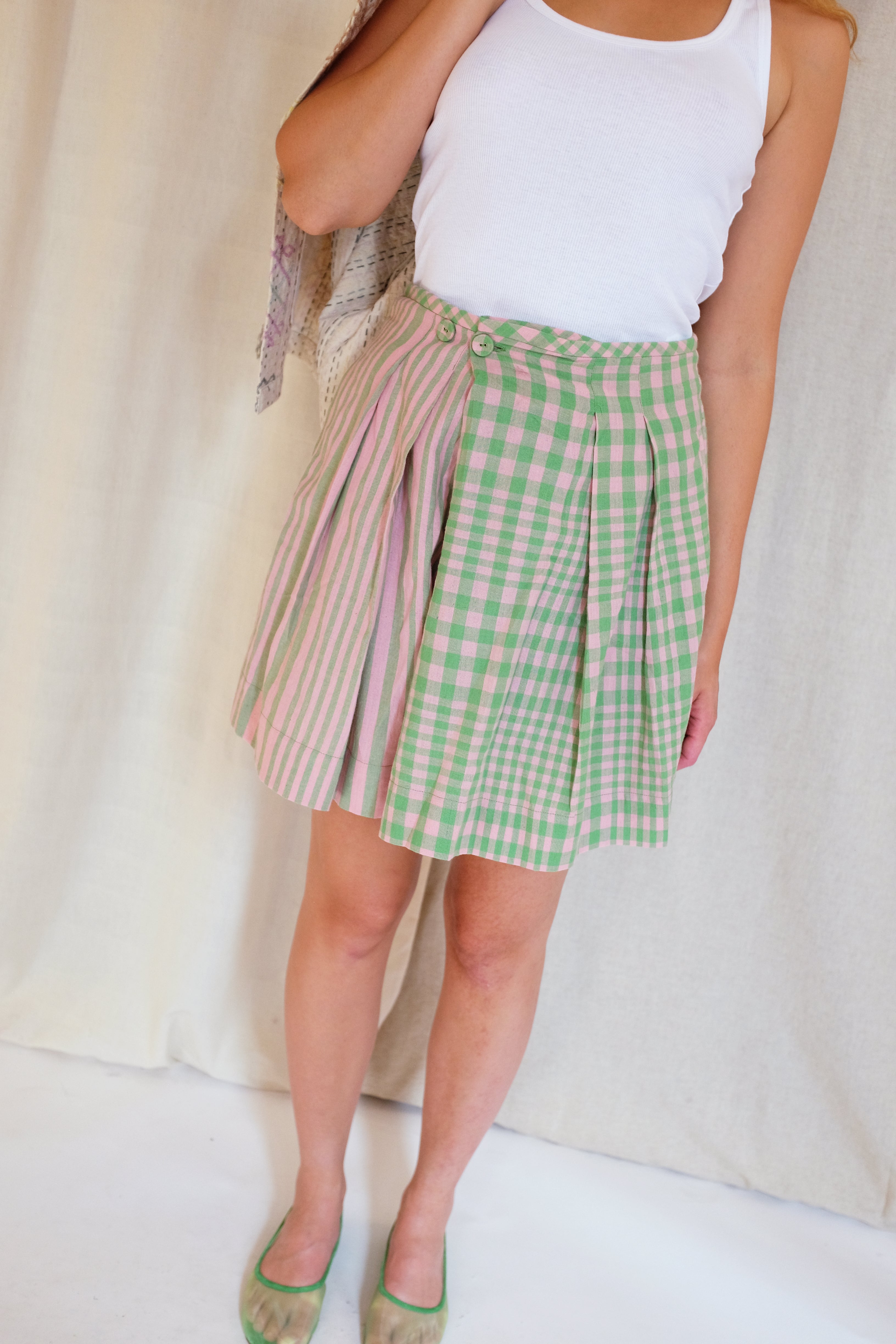 FRIDA SKORT | HUDSON STRIPE X CHEX