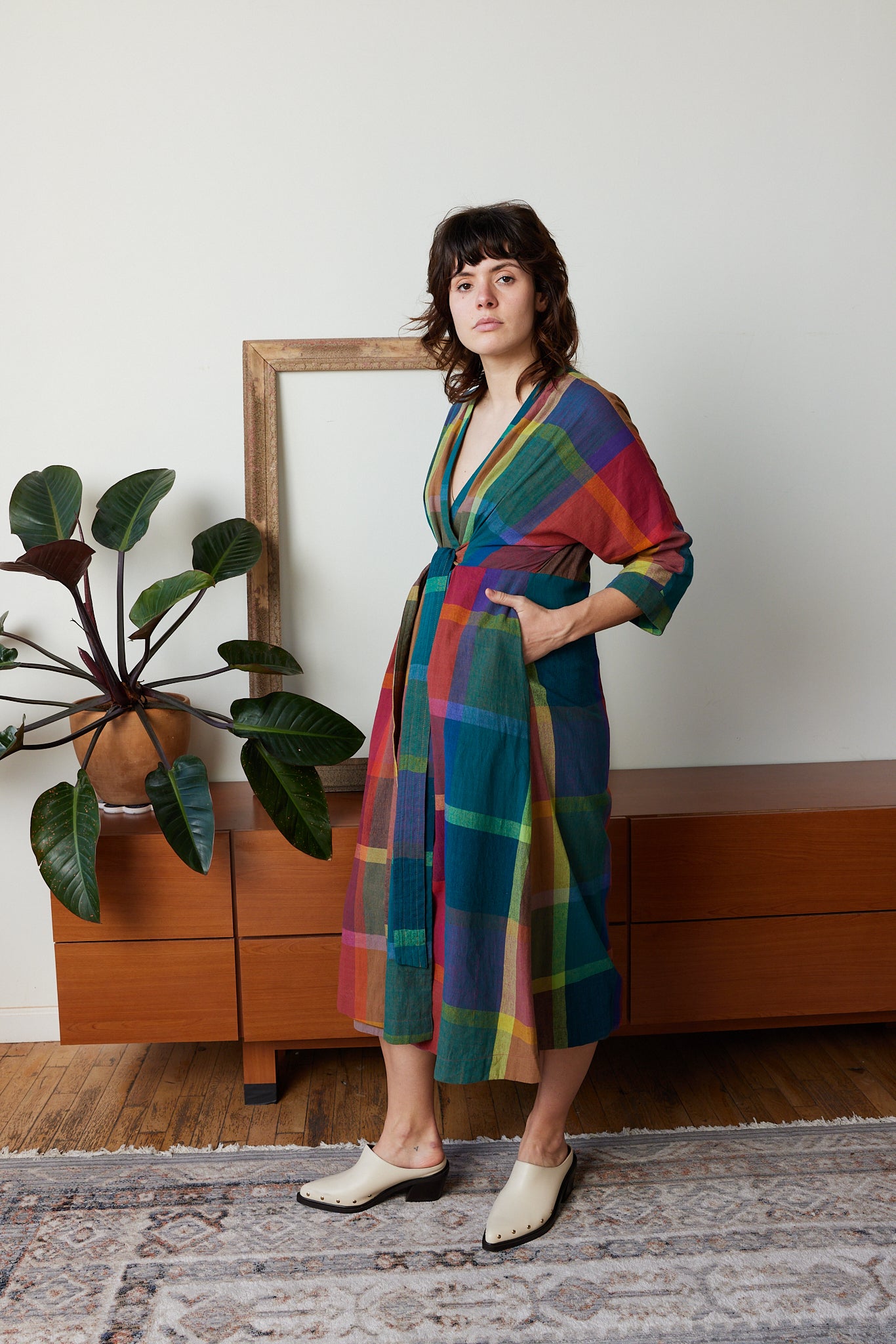 TARA WRAP DRESS | MADRAS CHEX