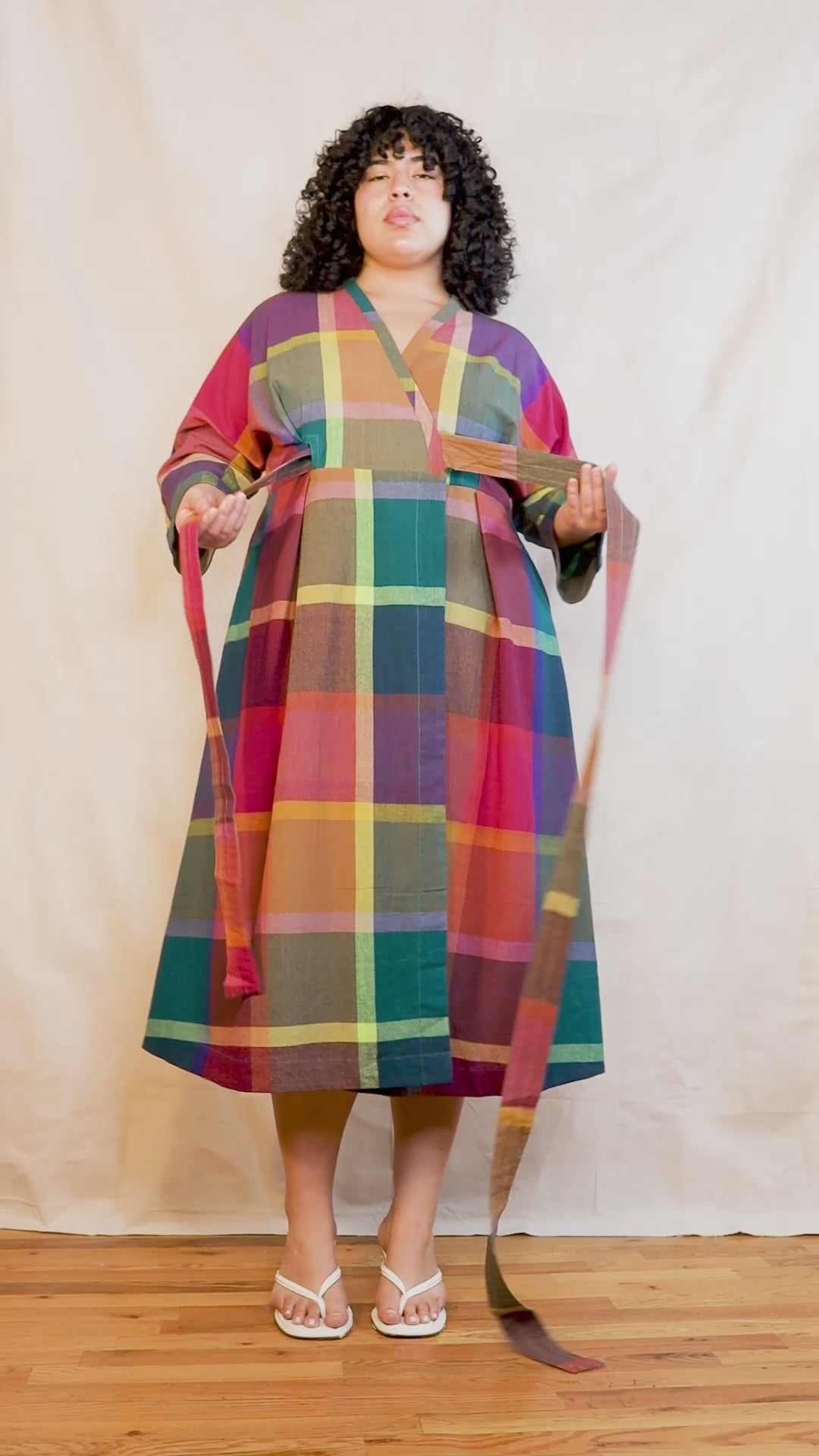 TARA WRAP DRESS | MADRAS CHEX