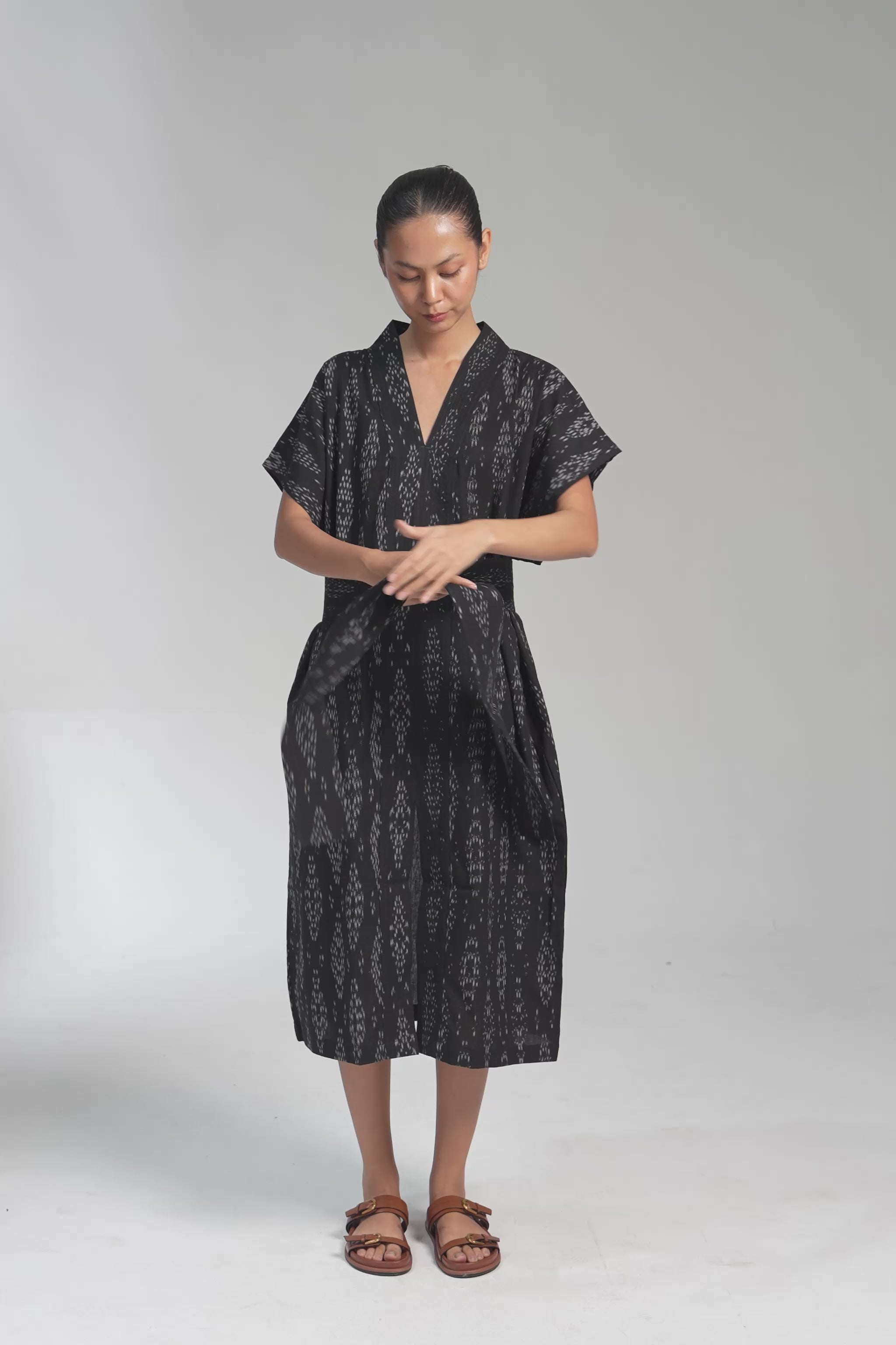 NAYA KAFTAN DRESS | MIDNIGHT IKAT