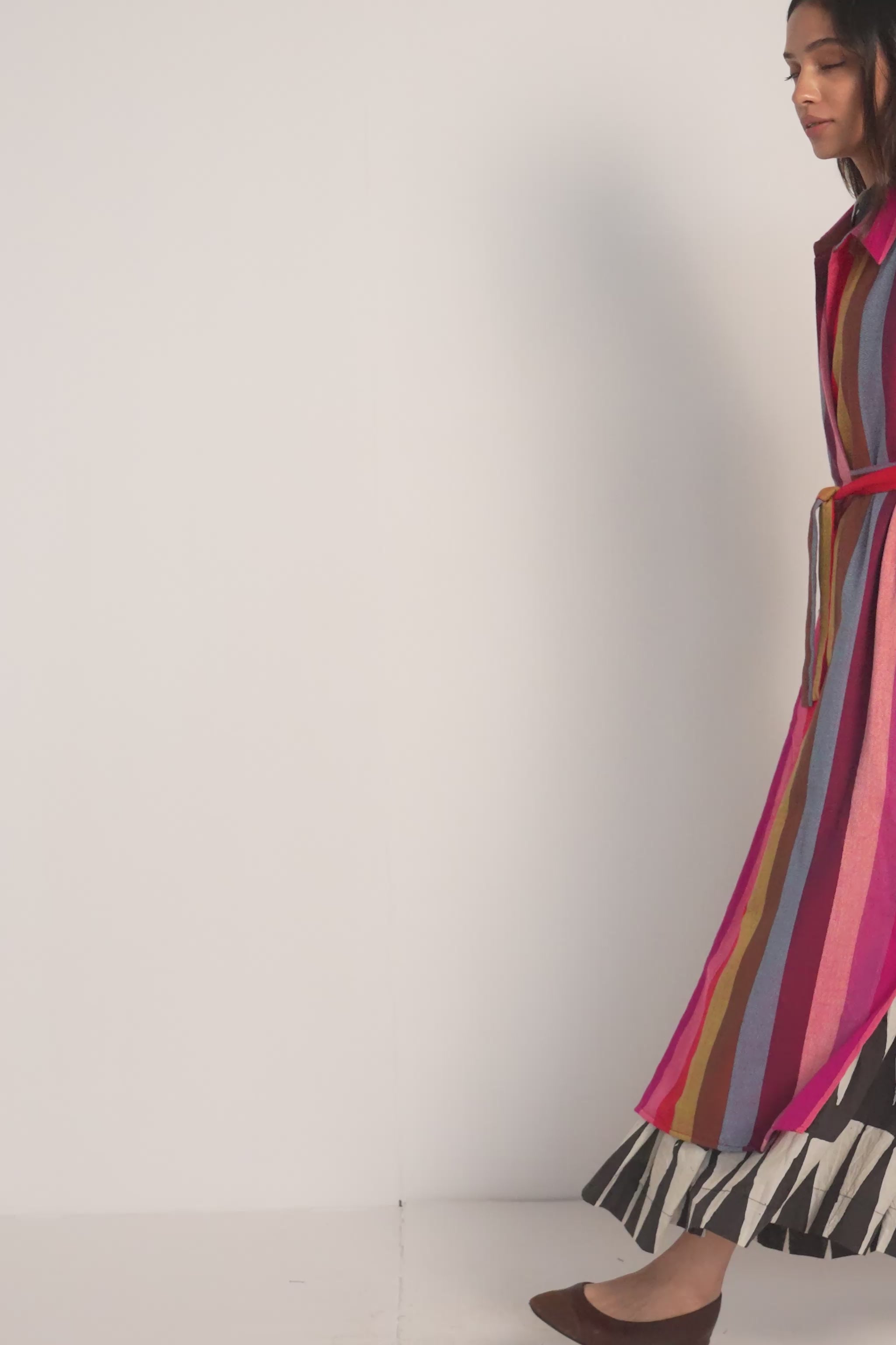 STELLA WRAP DRESS | MARGO	STRIPES