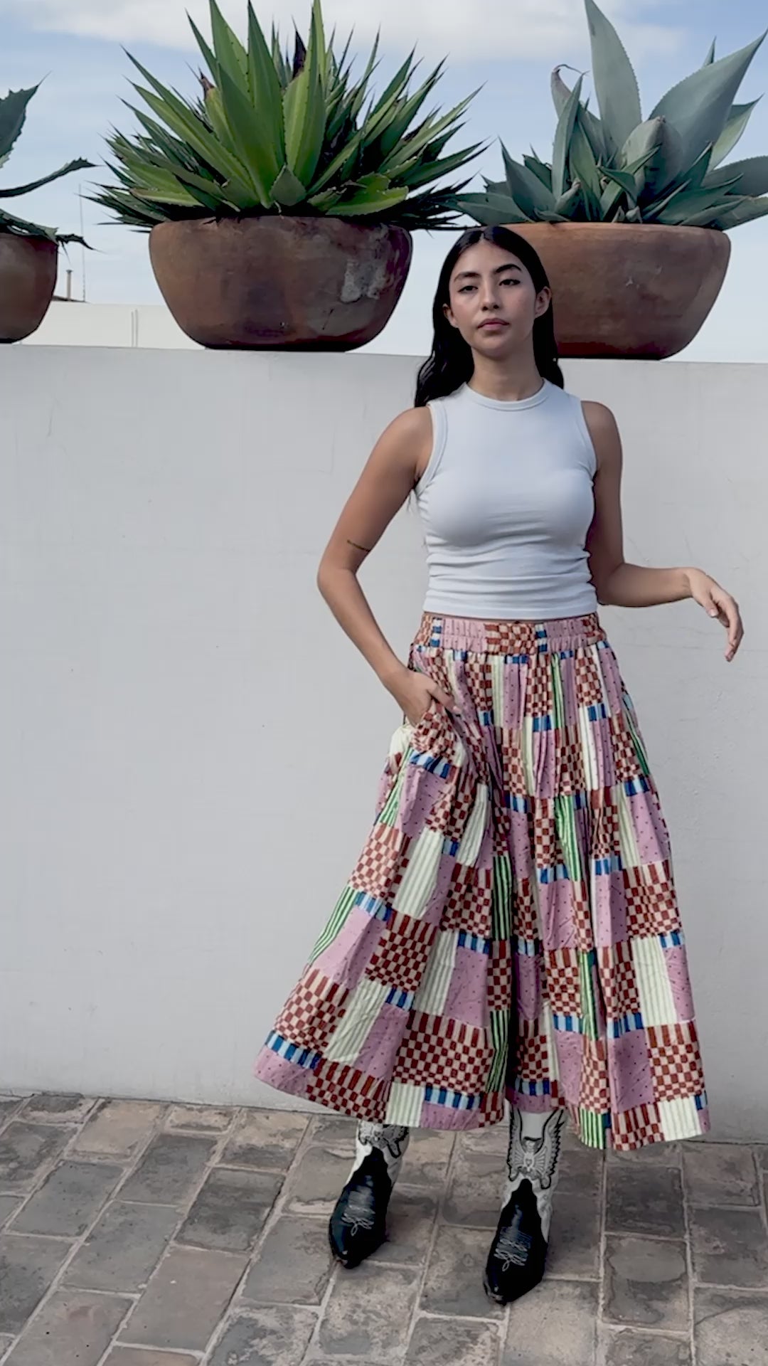 RHYTHEM SKIRT | CHECK MATE