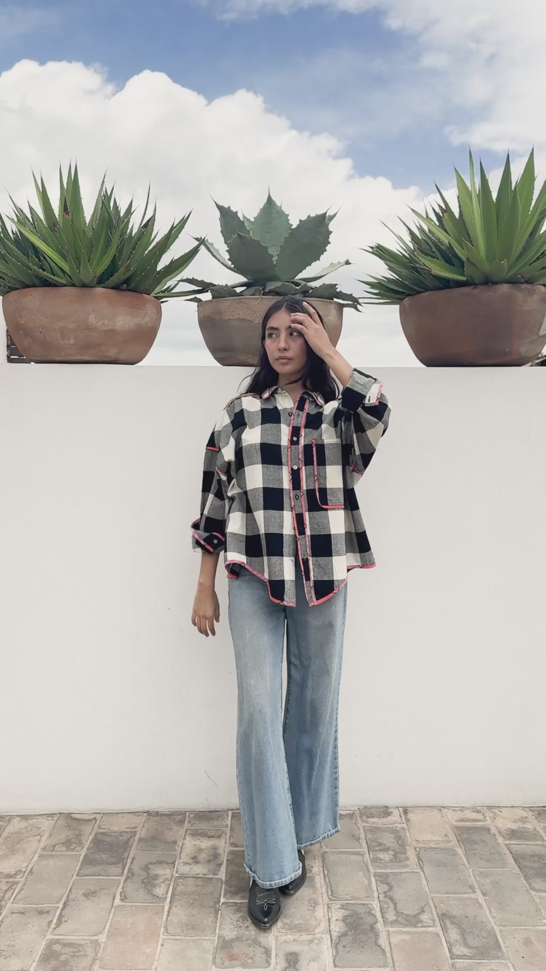 ARTIST SHIRT | MONO CHEX X HIBISCUS GRID
