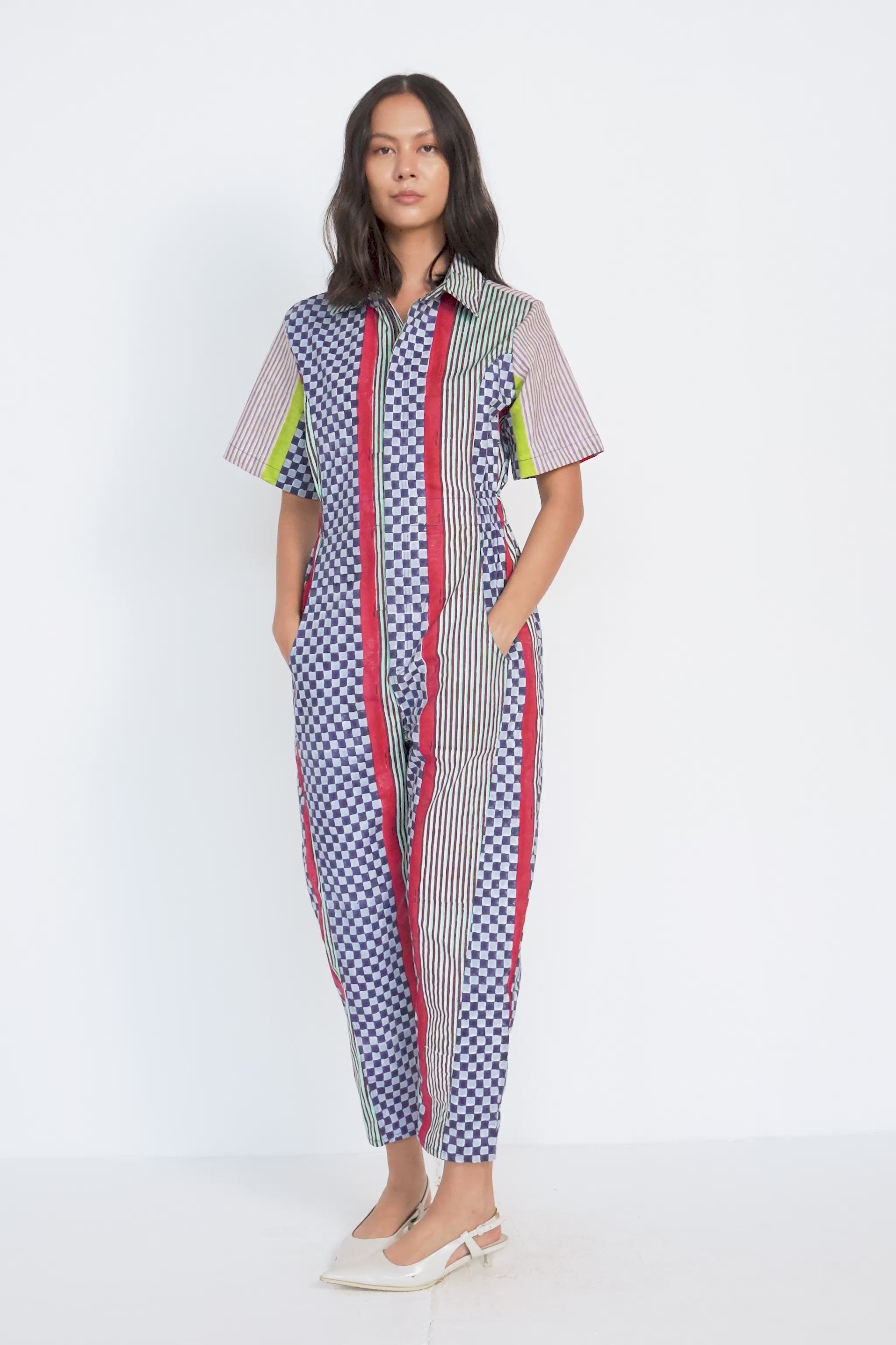 STUDIO JUMPSUIT | FIELD GRID