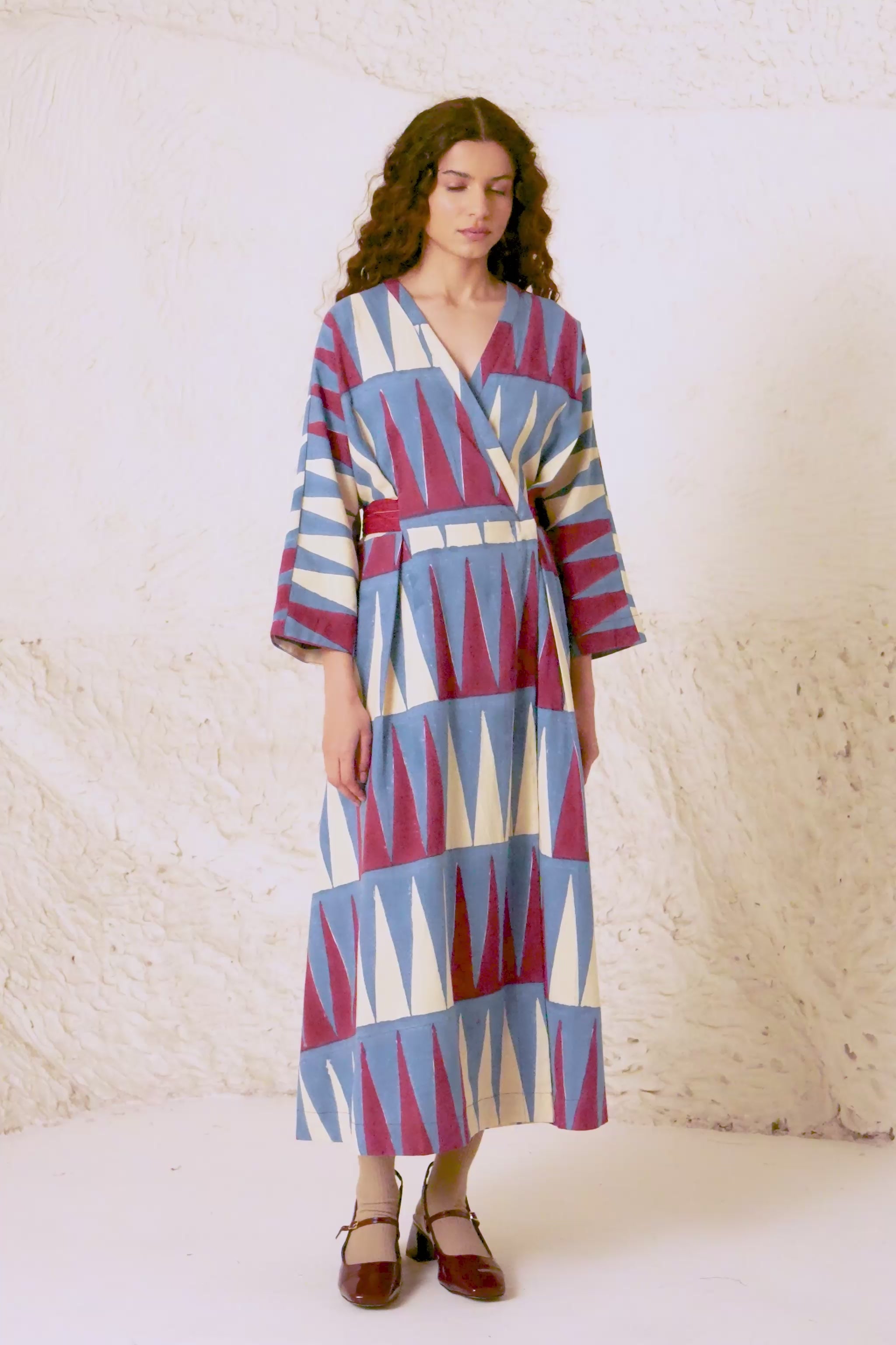 NOVA WRAP DRESS | MULTI POINT SLATE