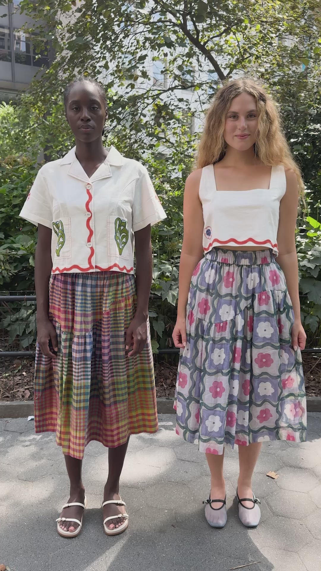 WAVE SKIRT | POSTCARD CHEX