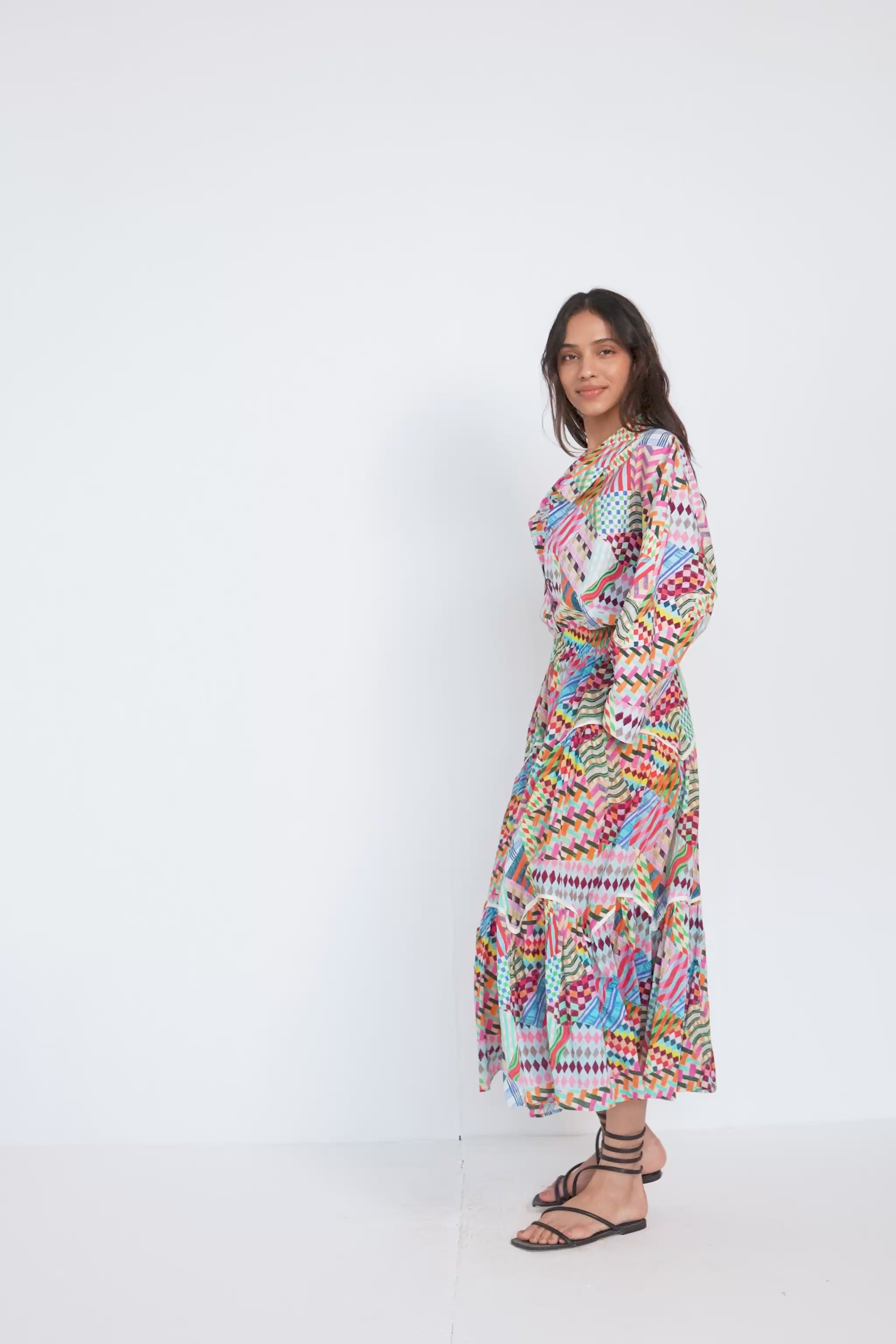 MOSS SKIRT | PATCHWORK PRINT
