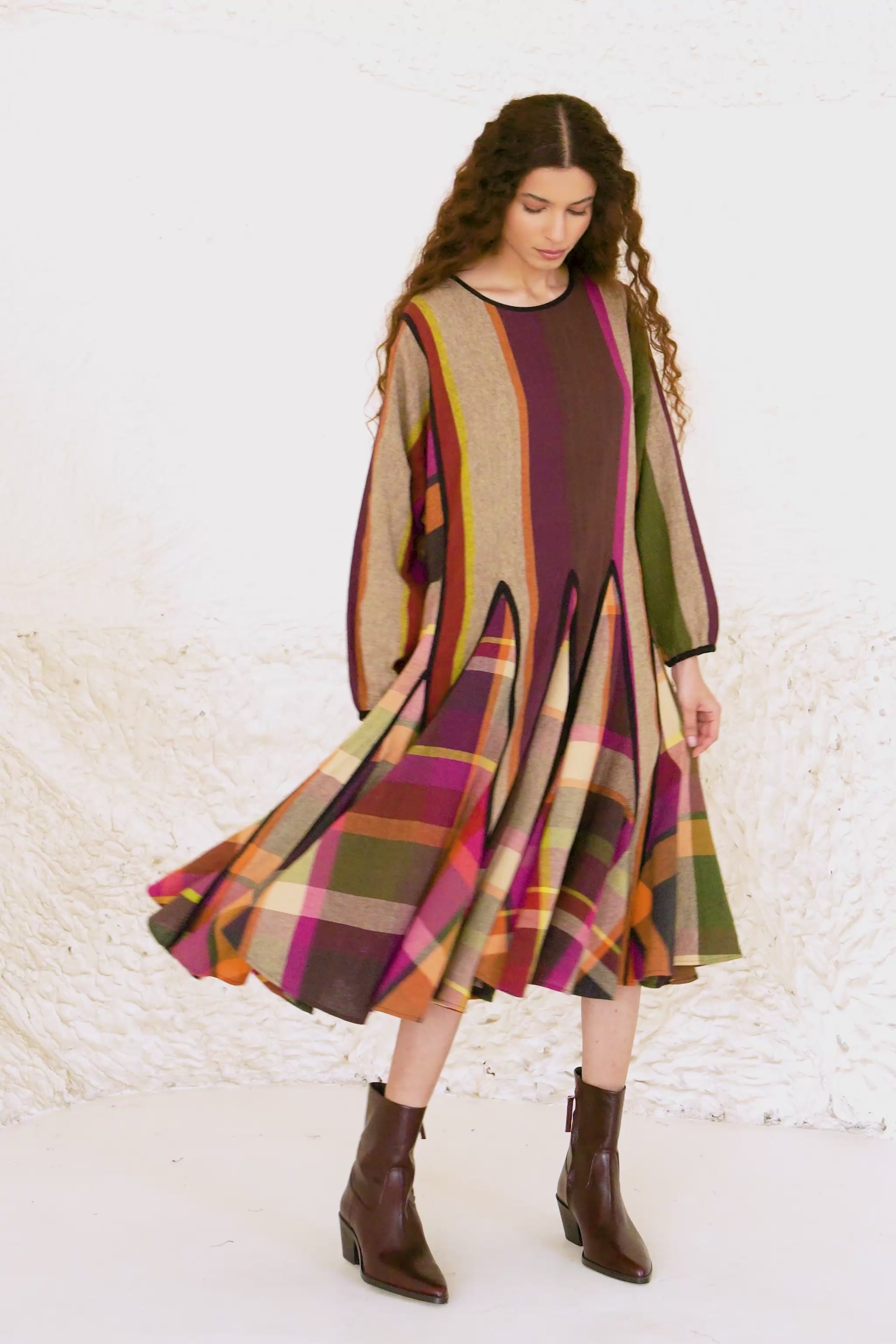 ALEXA DRESS | SUNDAE STRIPES & CHEX