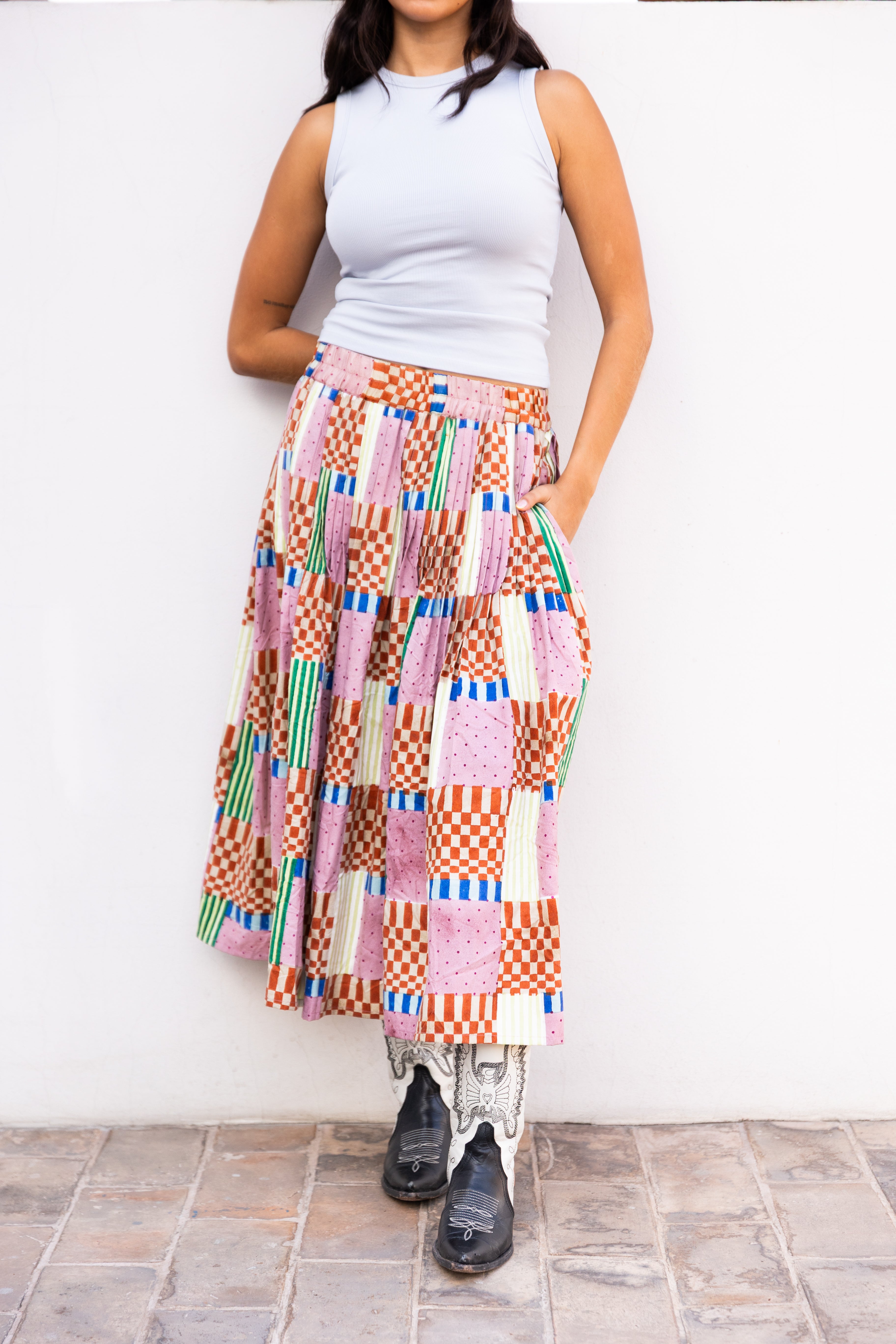 RHYTHEM SKIRT | CHECK MATE