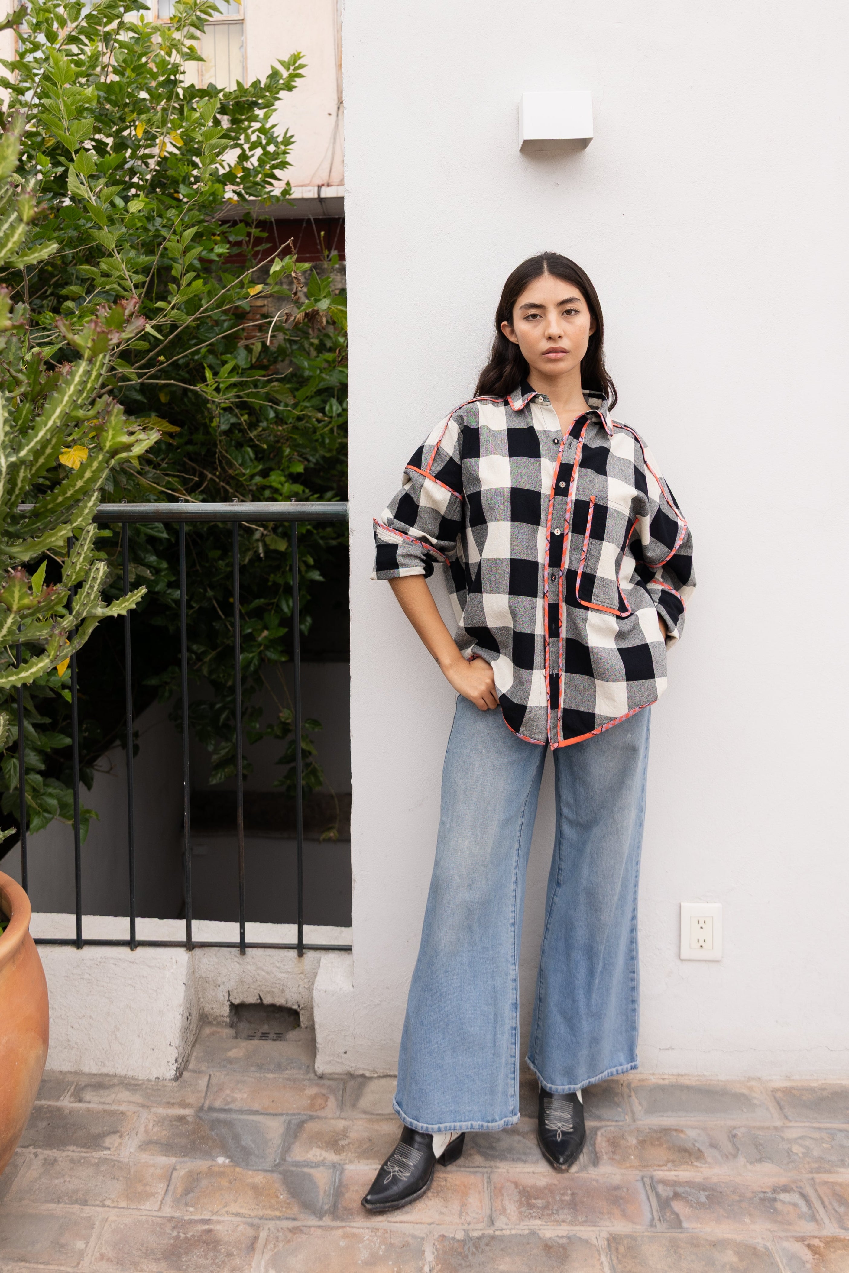 ARTIST SHIRT | MONO CHEX X HIBISCUS GRID