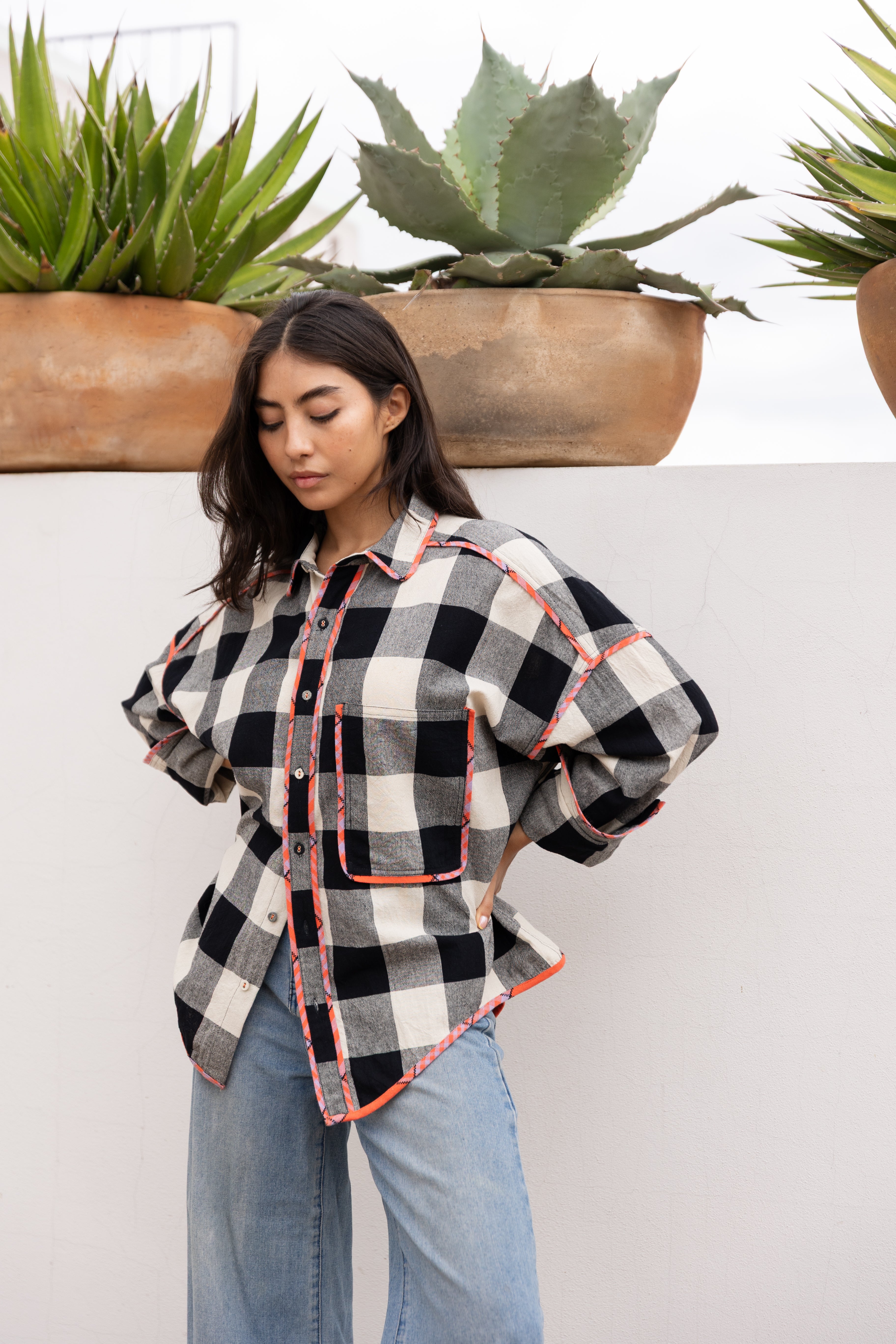ARTIST SHIRT | MONO CHEX X HIBISCUS GRID