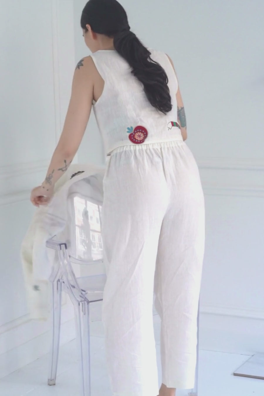 Basic Top | Embellished Bone