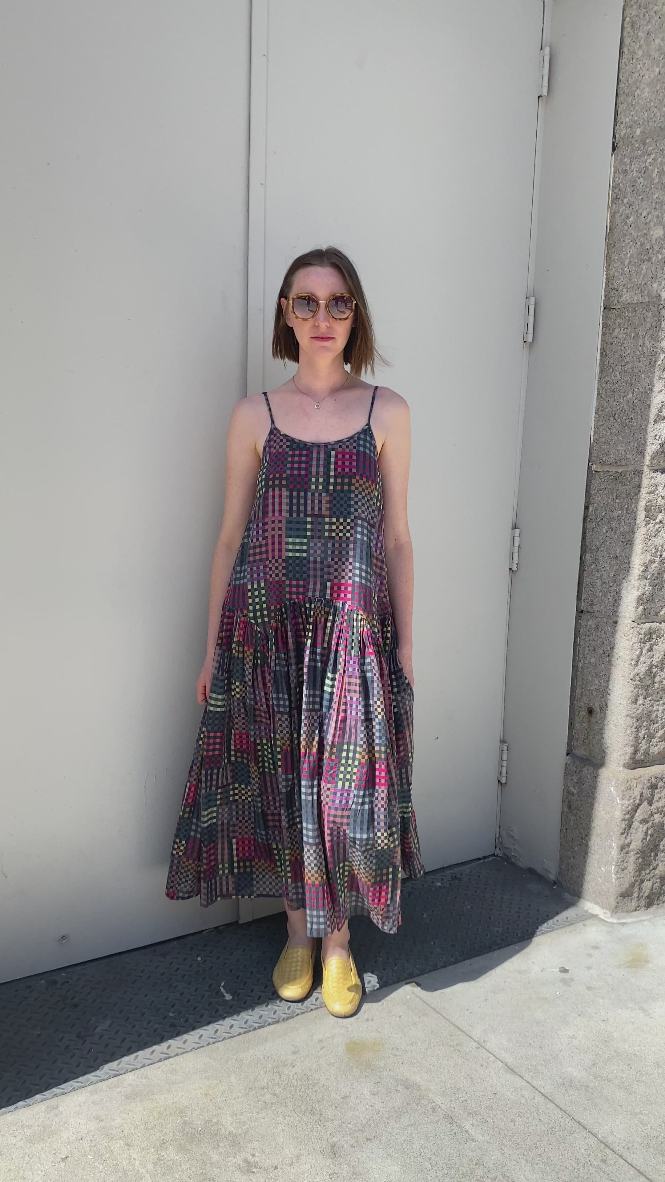 Leila Dress | Night Rubix Print