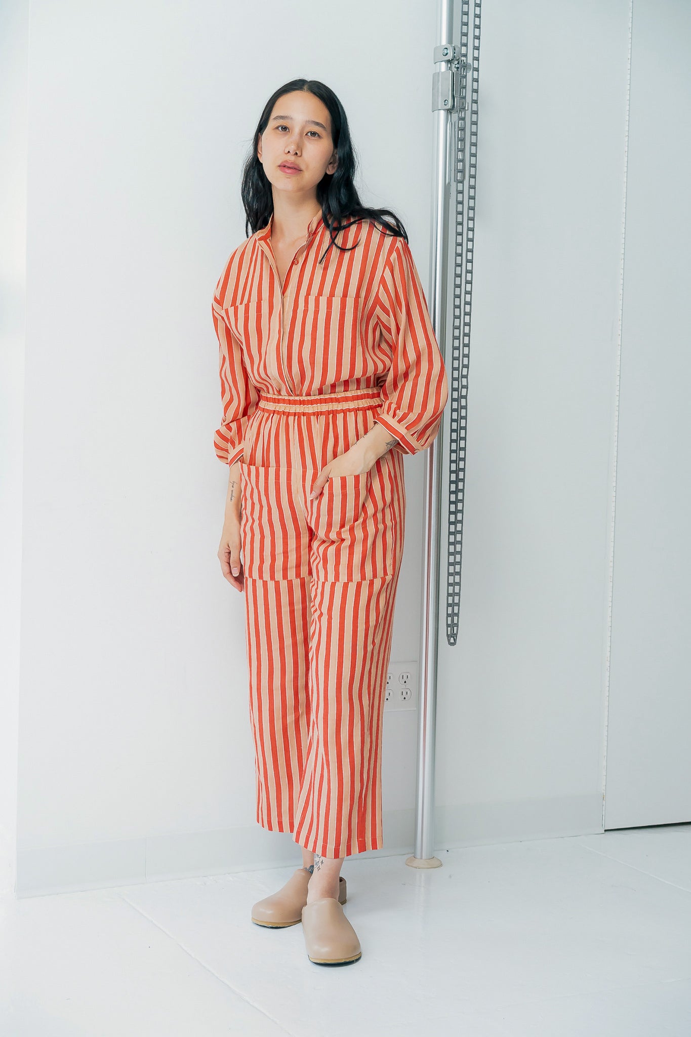 Phoebe Pant | Tangerine Stripes