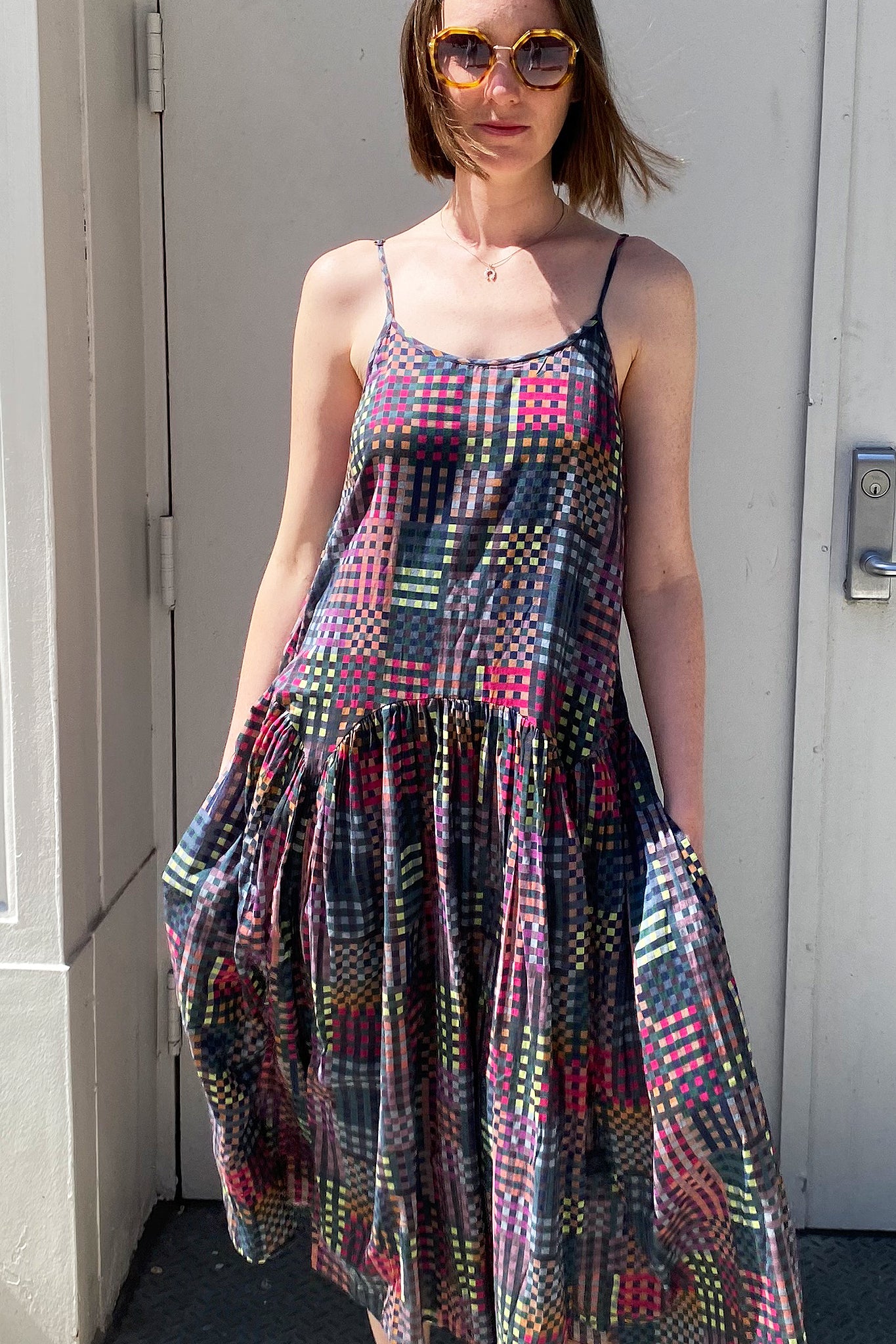Leila Dress | Night Rubix Print